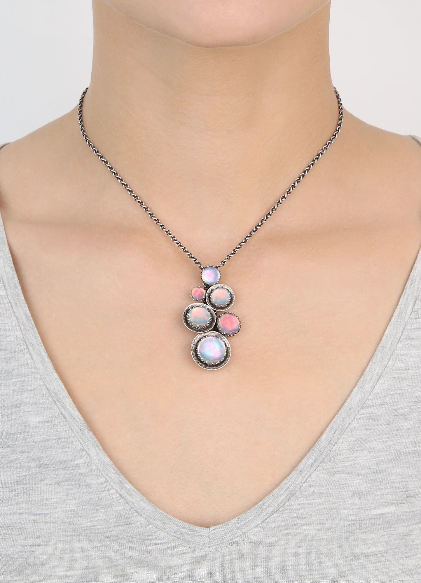 image pour Collier pendant Honey Drops in Space Multi Pastel  