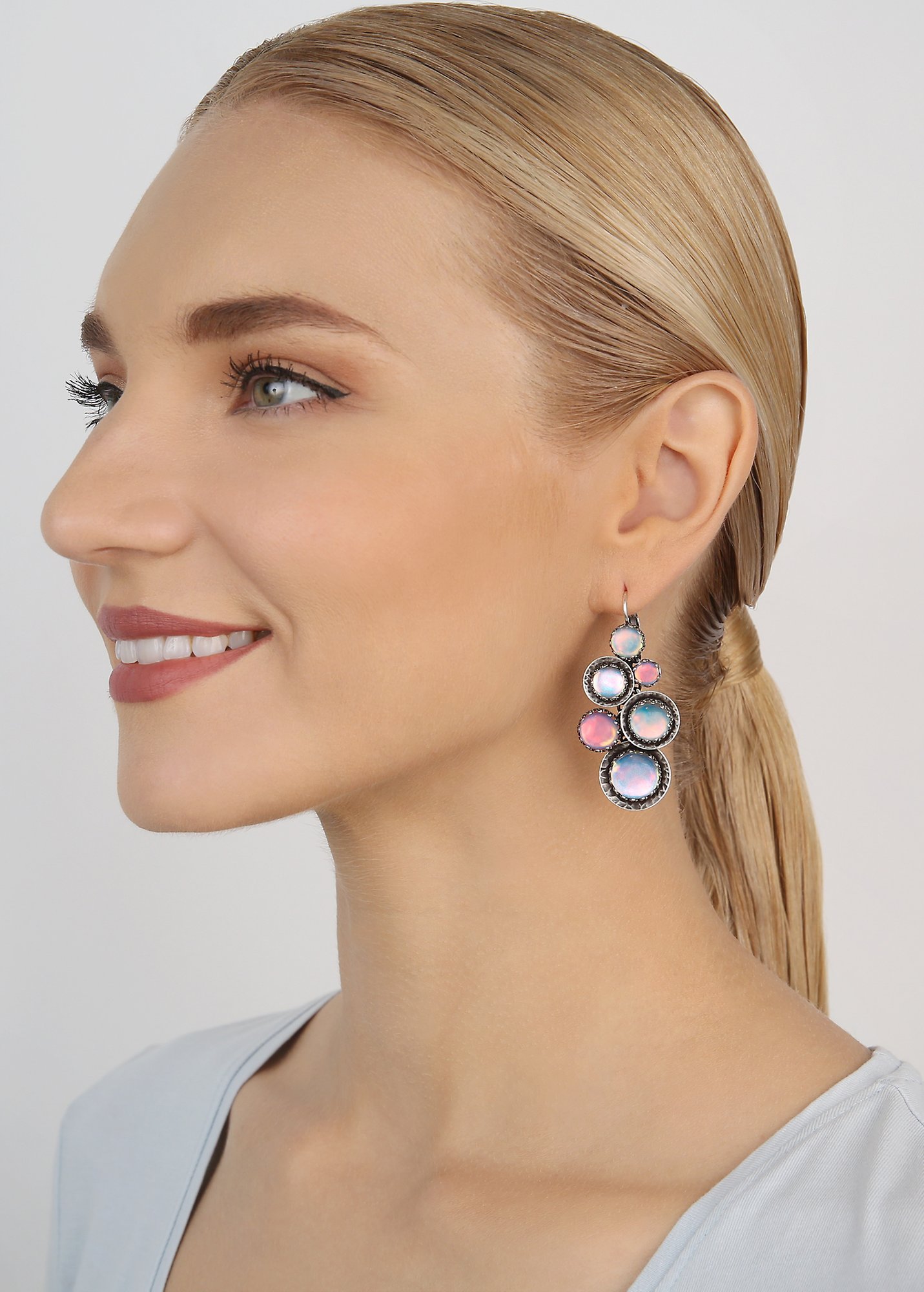 image for Earring Eurowire Honey Drops in Space Pastel Multi  