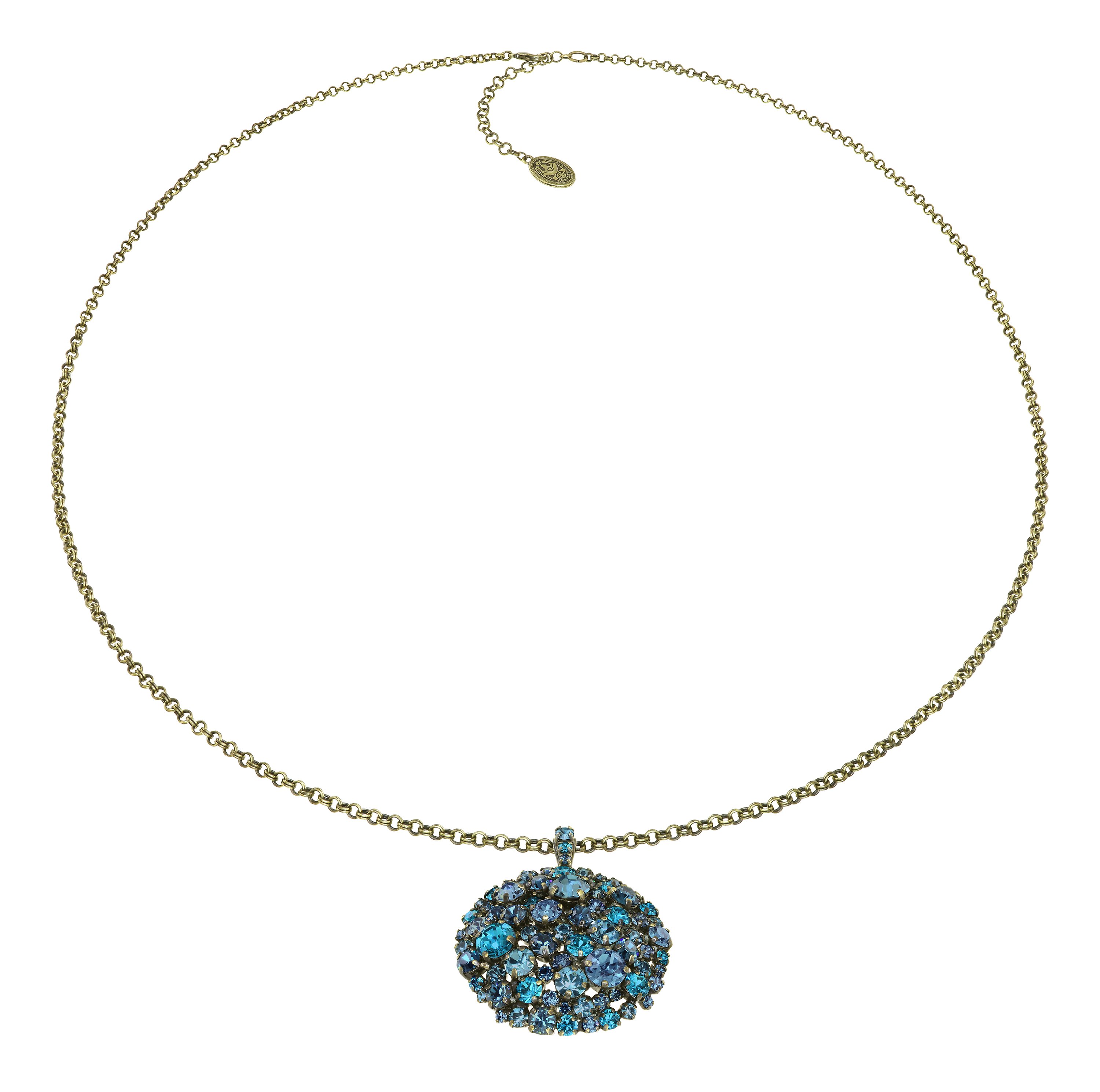 image pour Collier pendant (long) Ballroom Bleu / Vert  