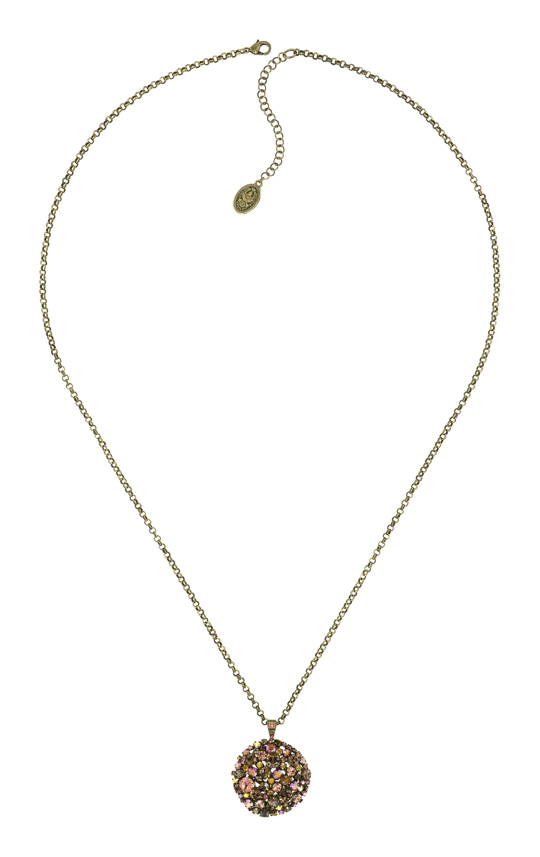 image for Necklace pendant (long) Ballroom Brown / Pink  