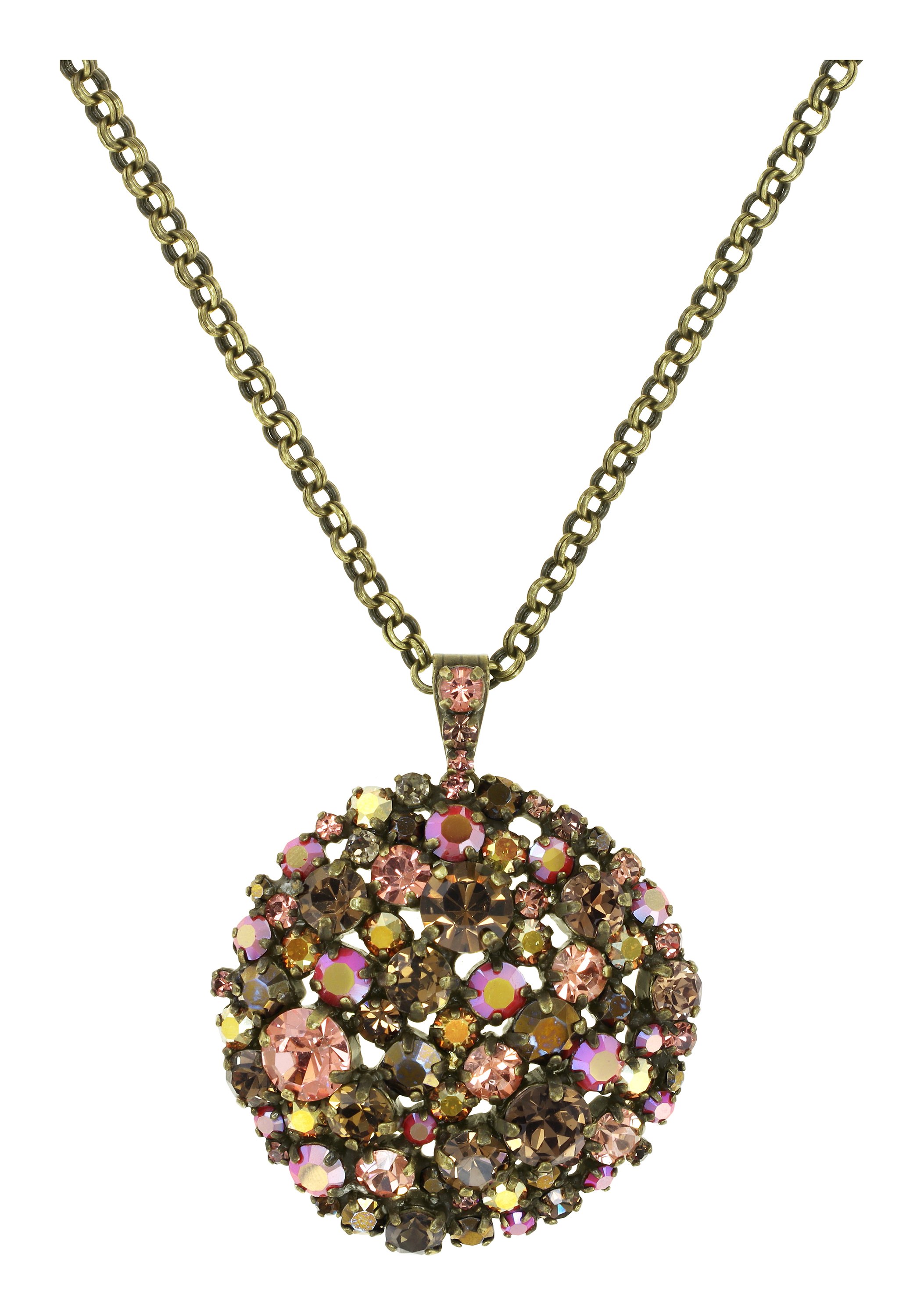 image for Necklace pendant (long) Ballroom Brown / Pink  