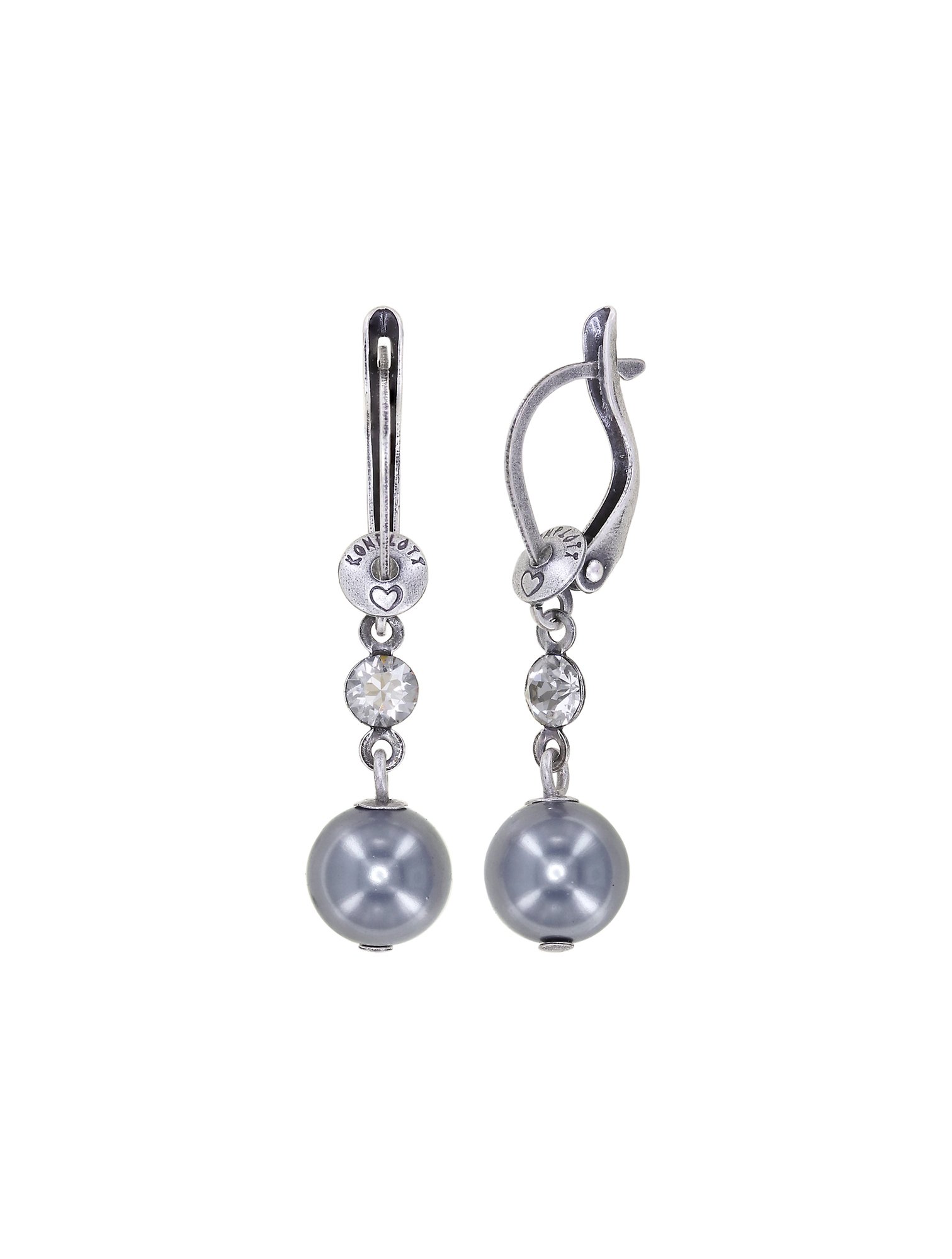 image pour Boucles d'oreilles pendantes Daily Desire Gris  