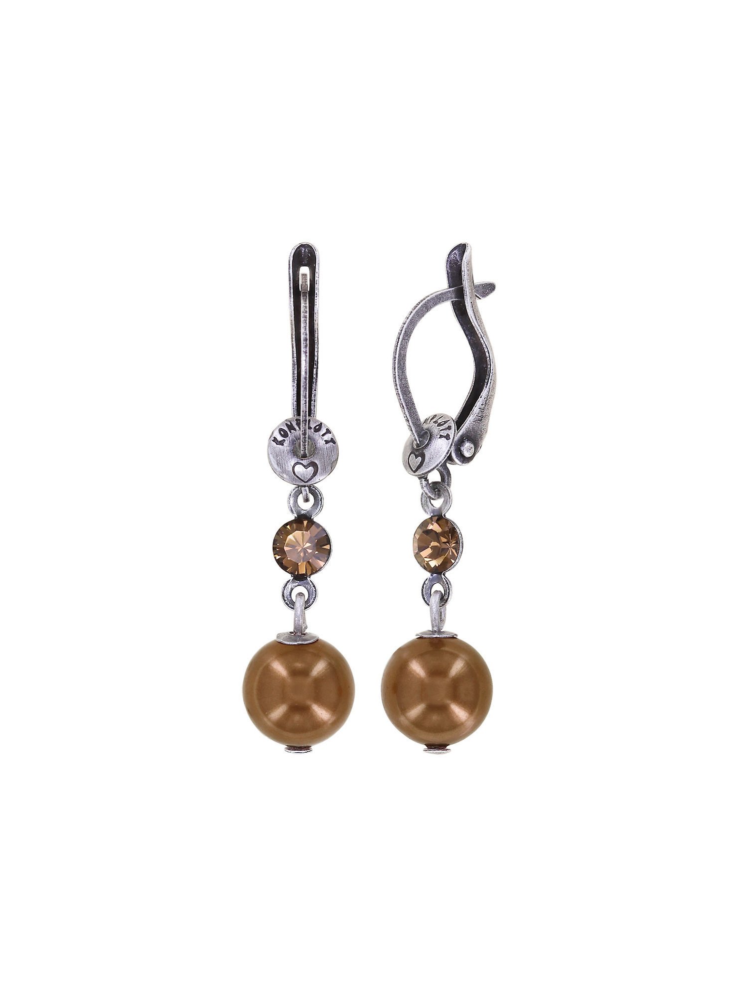 image pour Boucles d'oreilles pendantes Daily Desire Marron  