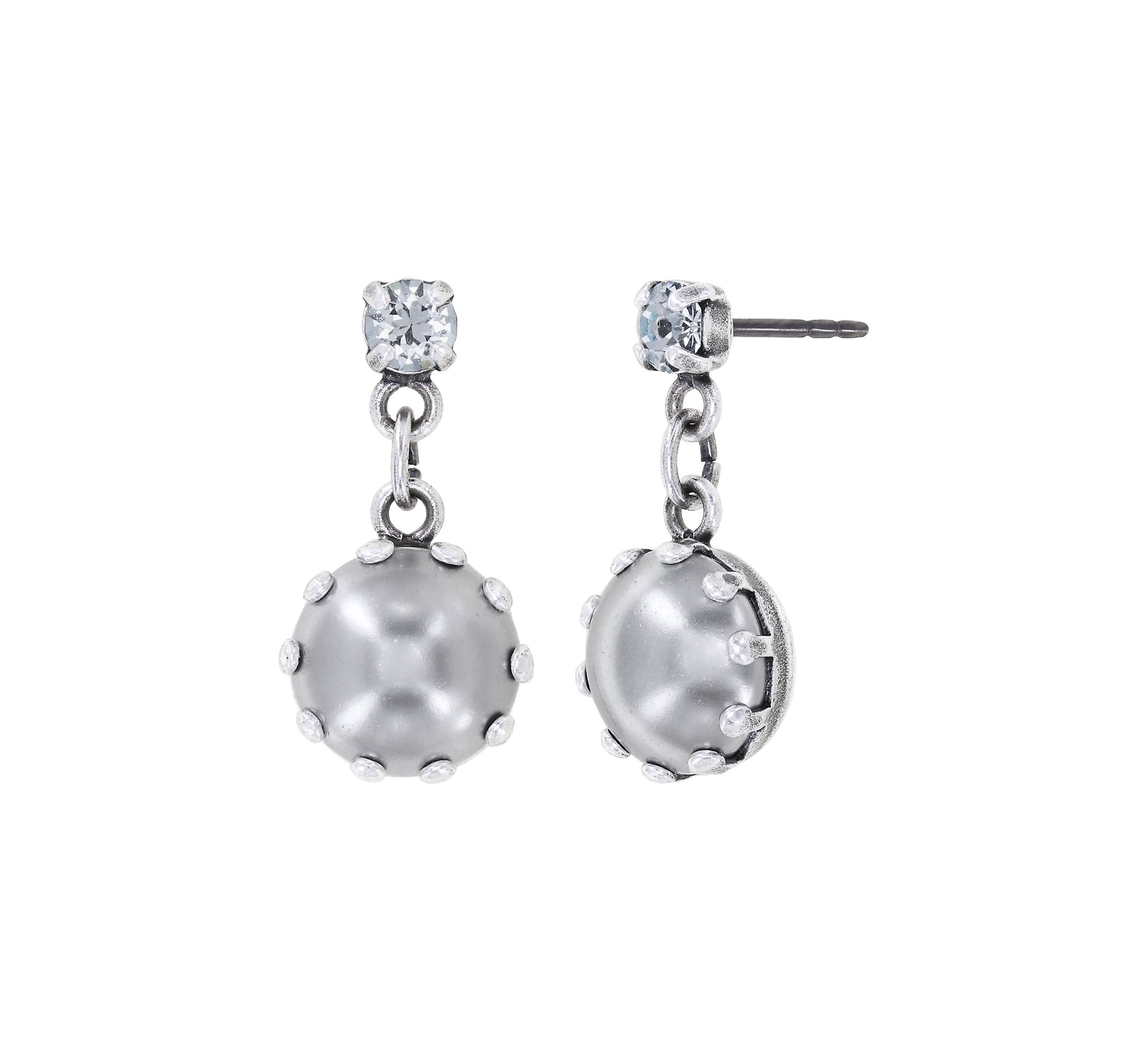 image for Earring Stud Dangling Daily Desire Grey  