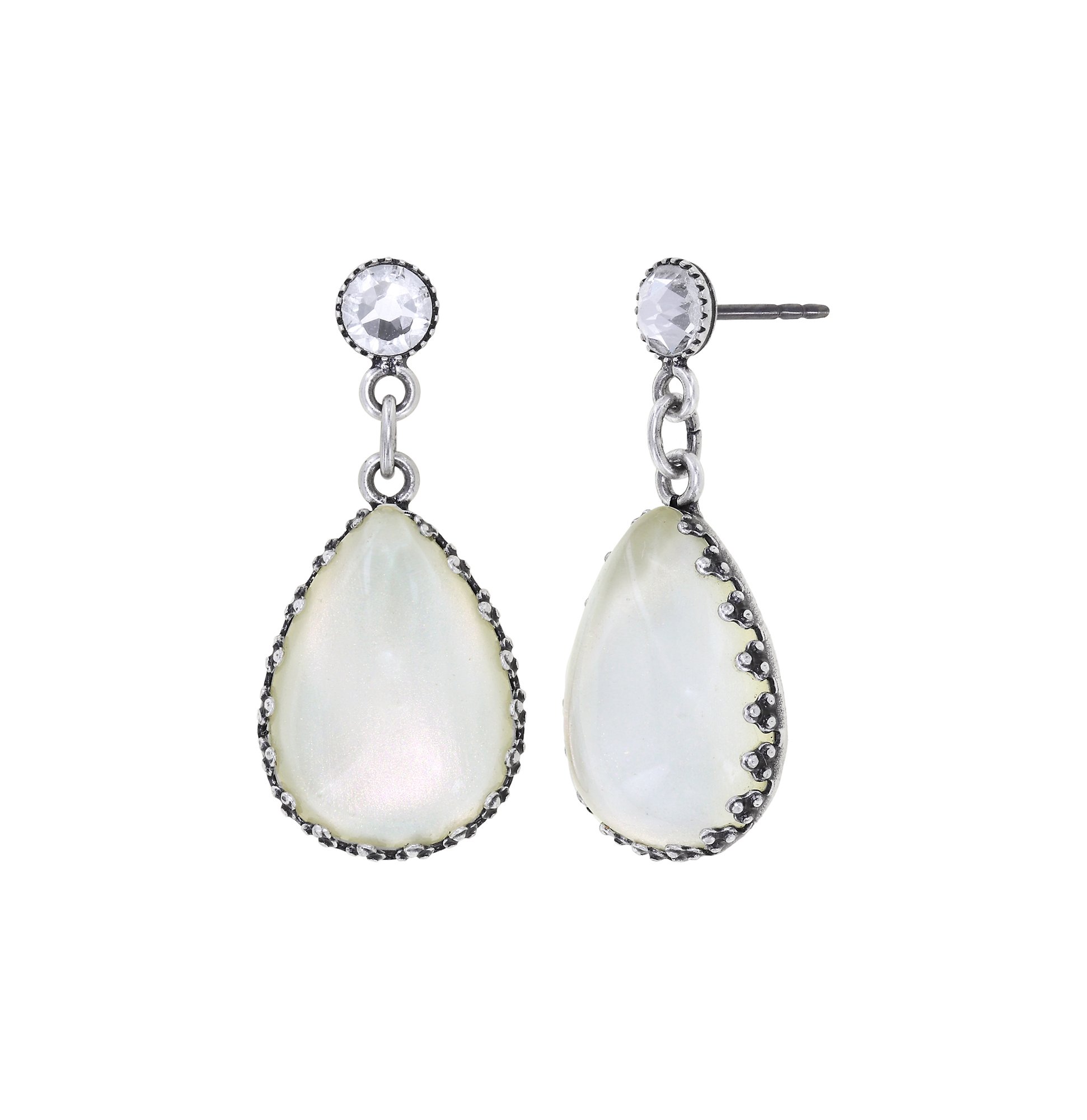 image for Earring Stud Dangling Daily Desire White  