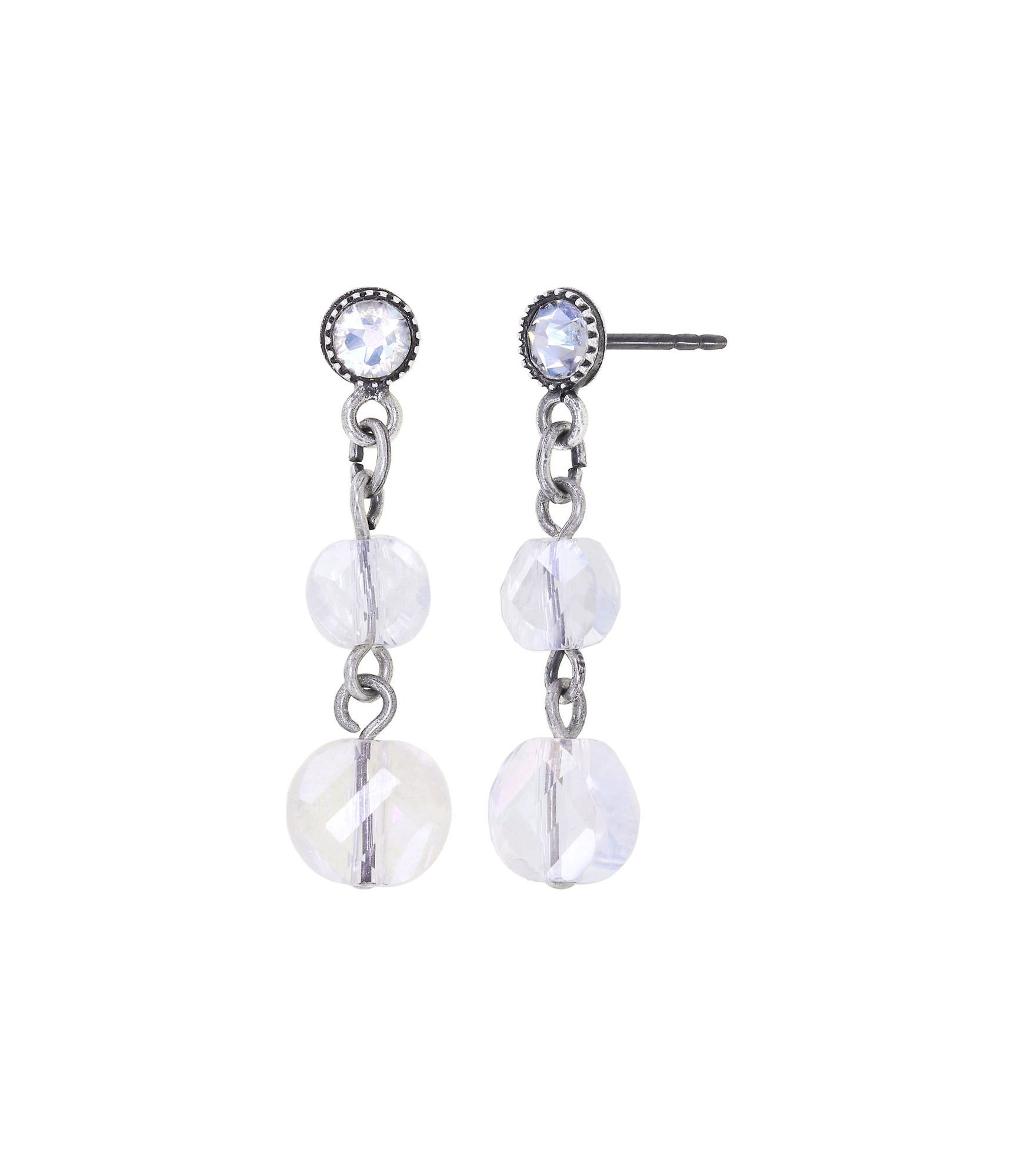image for Earring Stud Dangling Daily Desire White  