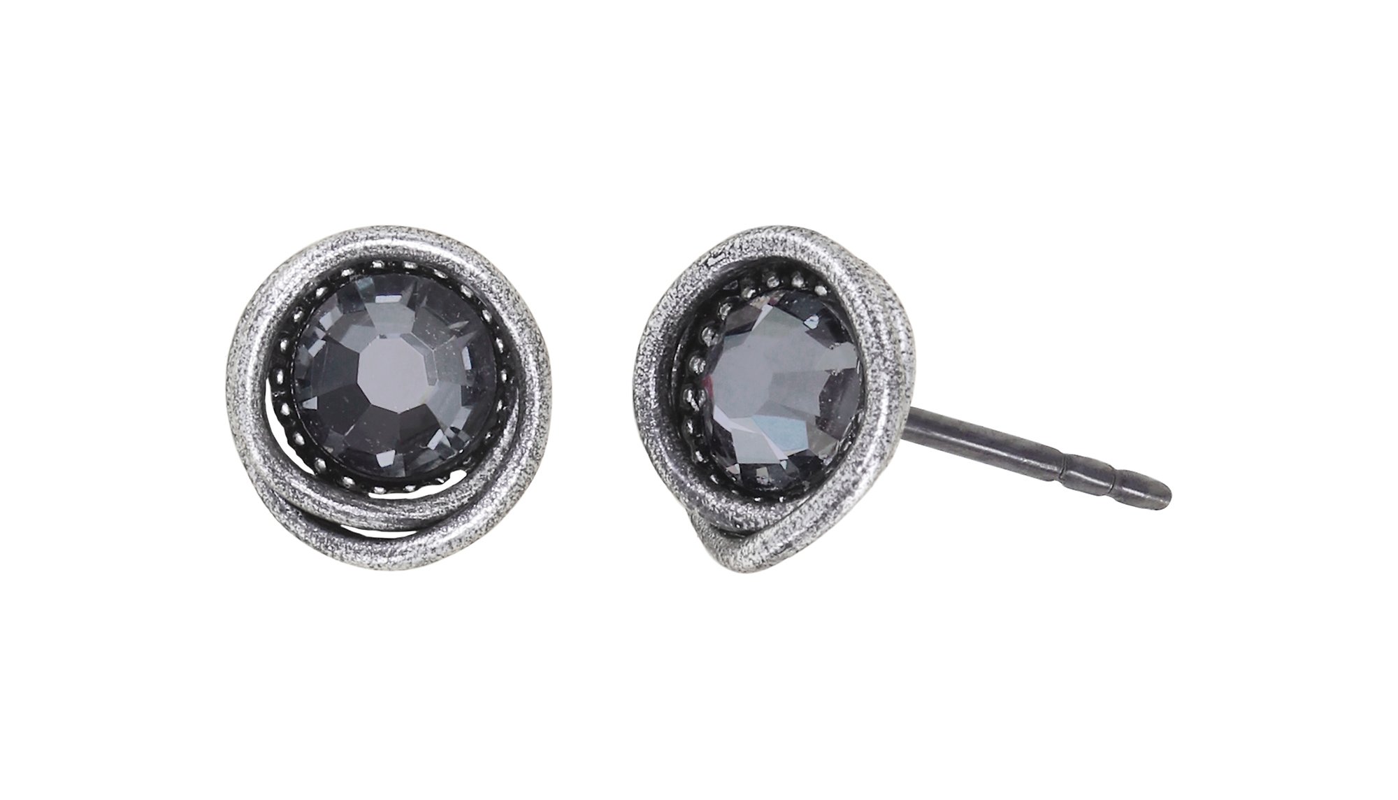 image pour Clou d'oreille Sparkle Twist Gris crystal night fall SS 20