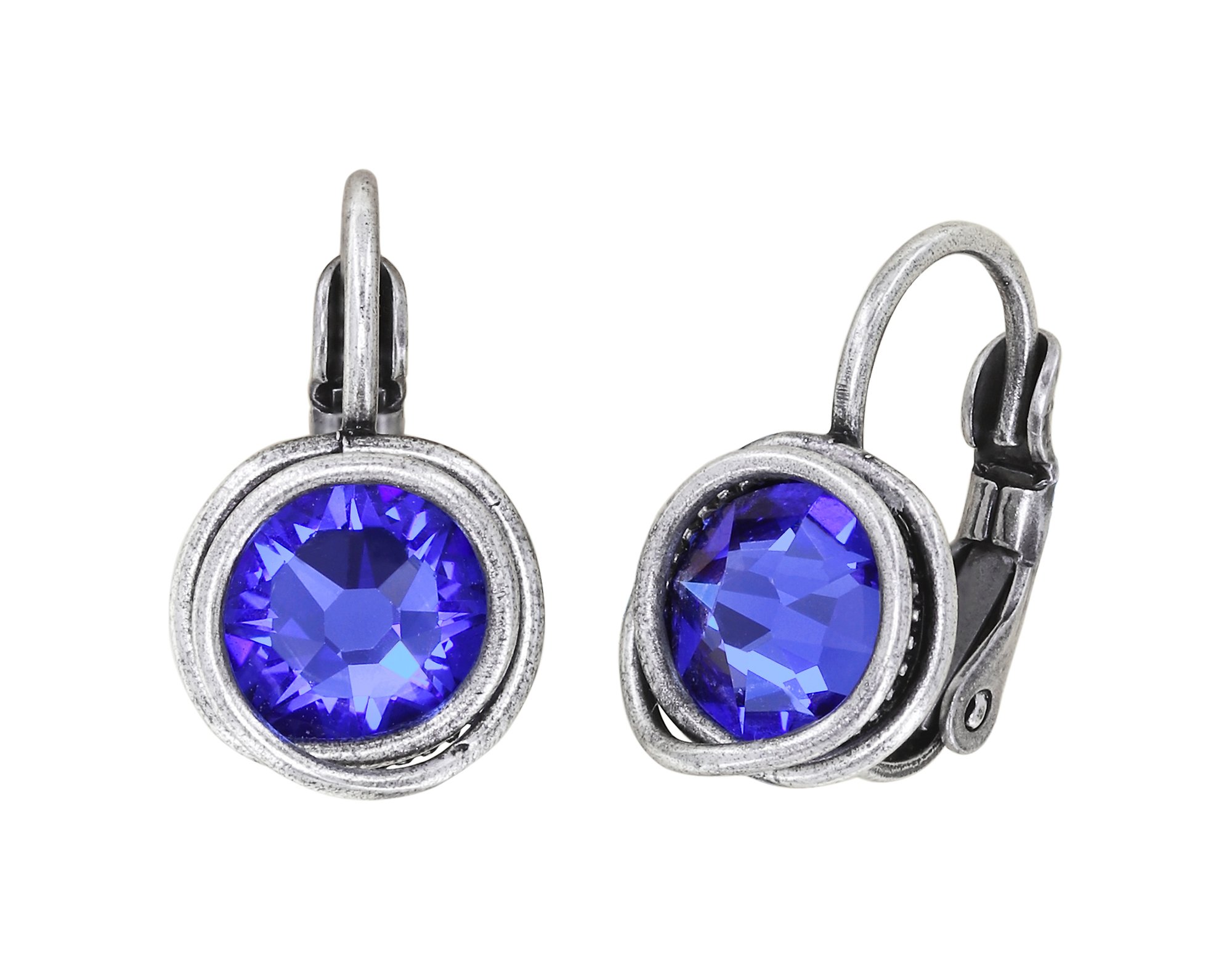 image for Earring eurowire Sparkle Twist Blue sapphire SS 34