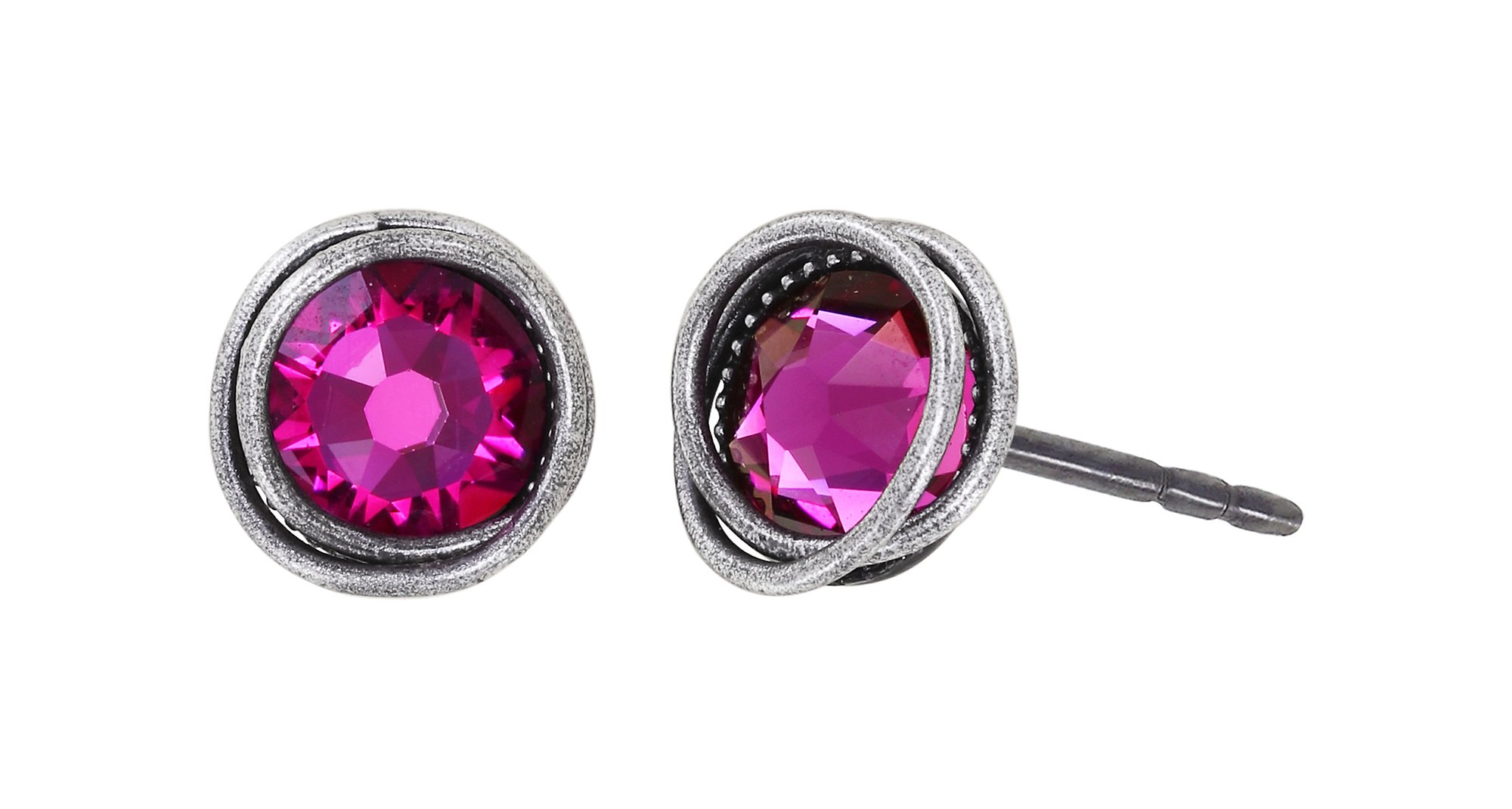 Bild für Ohrstecker Sparkle Twist Dunkelrosa Fuchsia 
