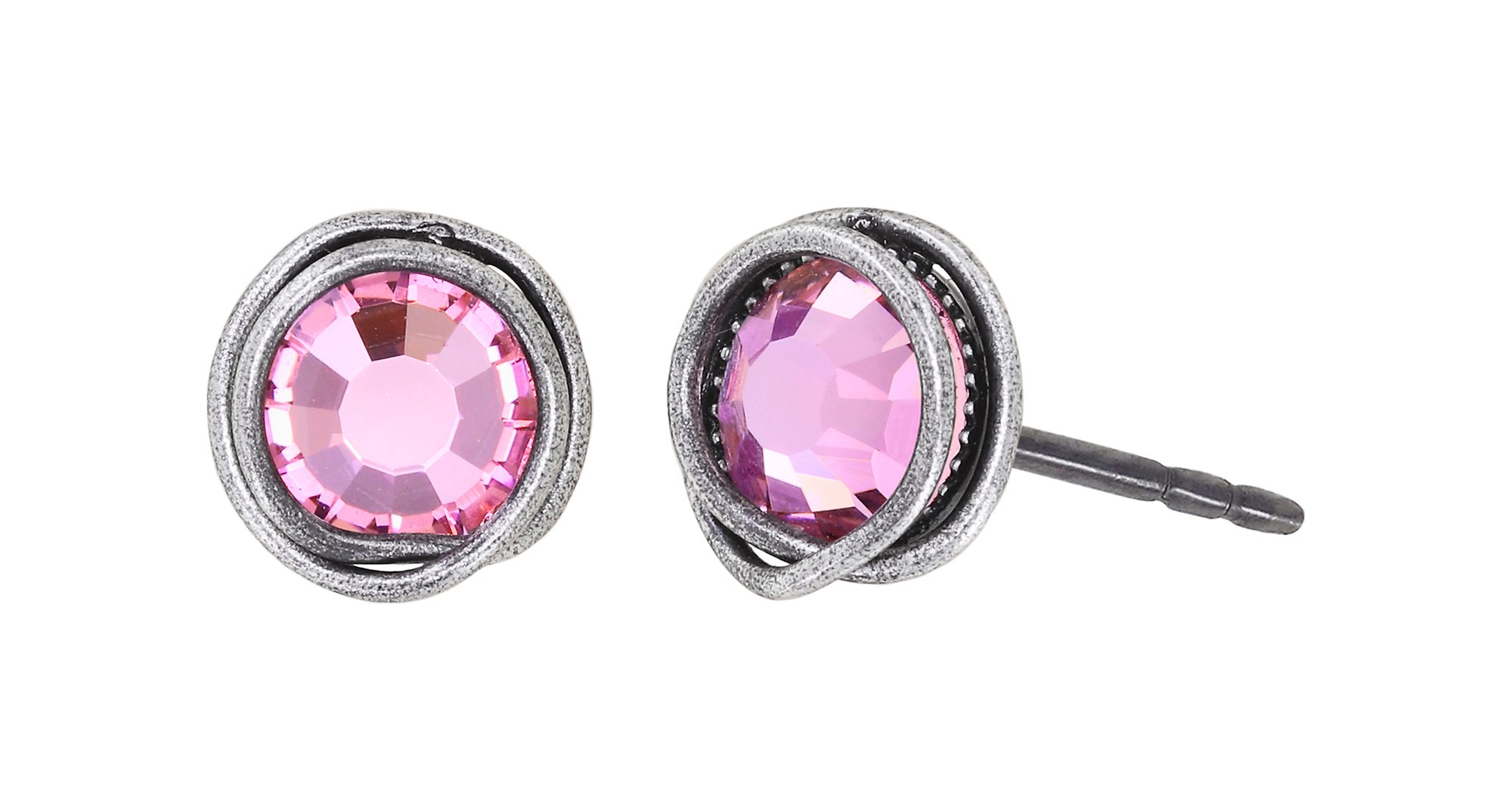 image pour Clou d'oreille Sparkle Twist Rose light rose SS 34