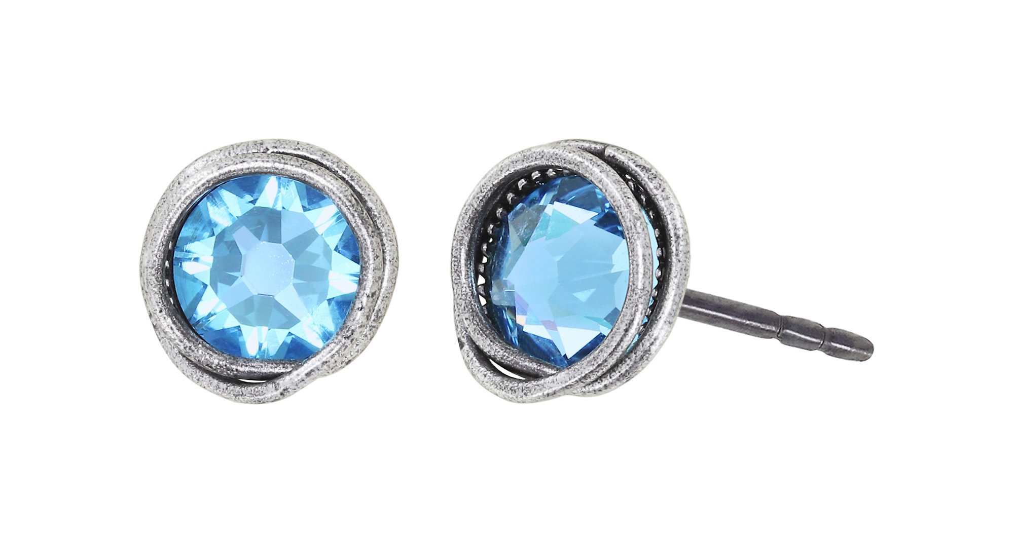 Bild für Ohrstecker Sparkle Twist Blau Aquamarin SS 34