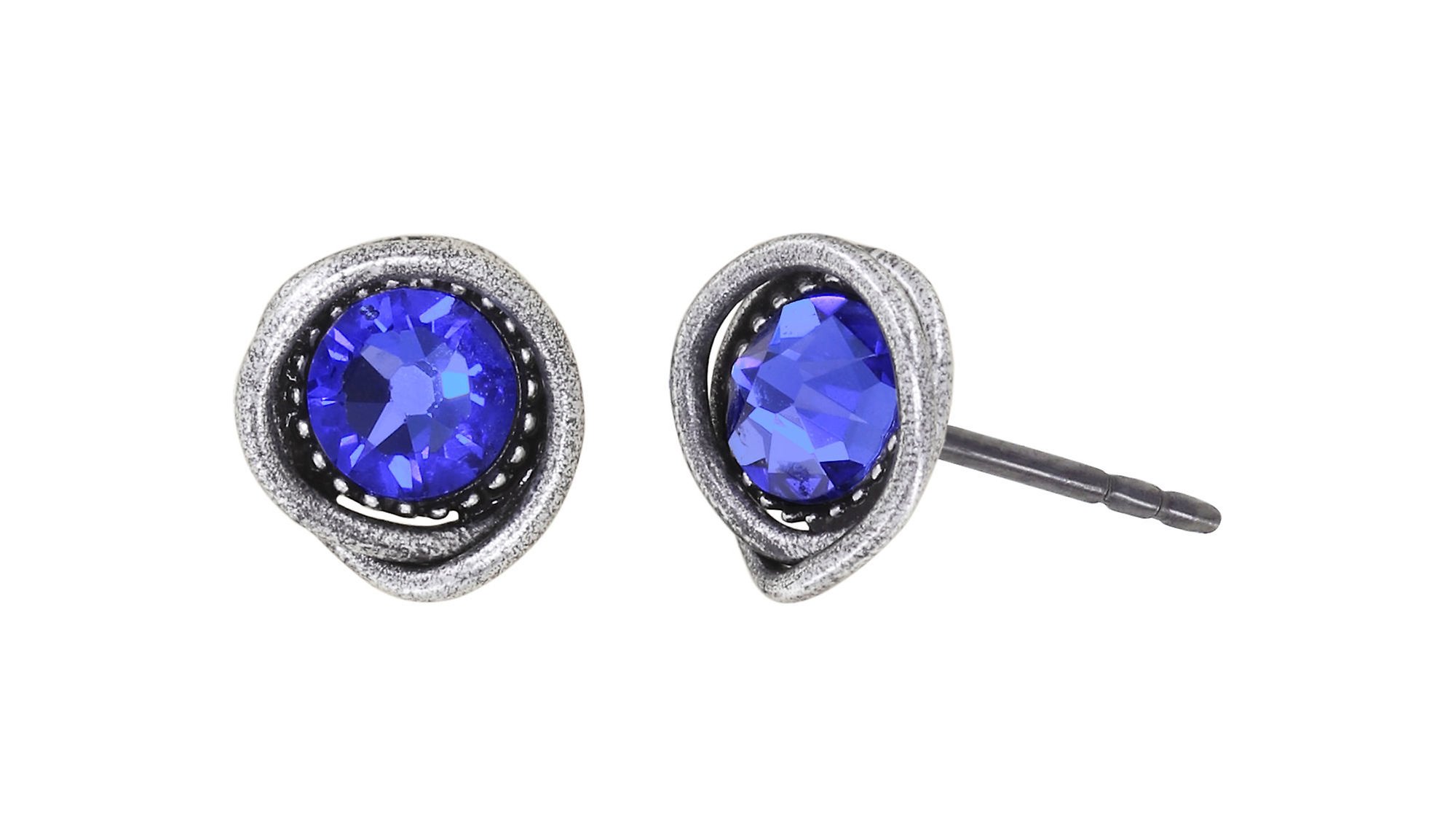 image pour Clou d'oreille Sparkle Twist Bleu sapphire SS 20