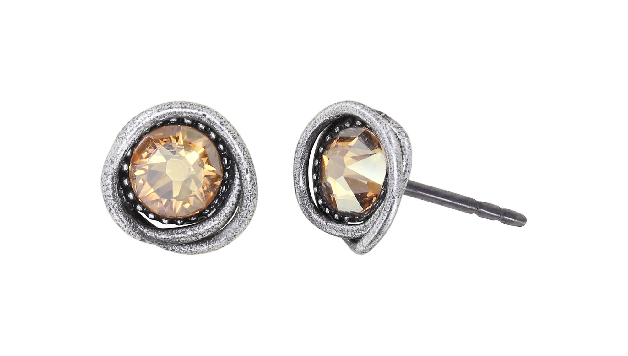 image pour Clou d'oreille Sparkle Twist Beige crystal golden shadow SS 20