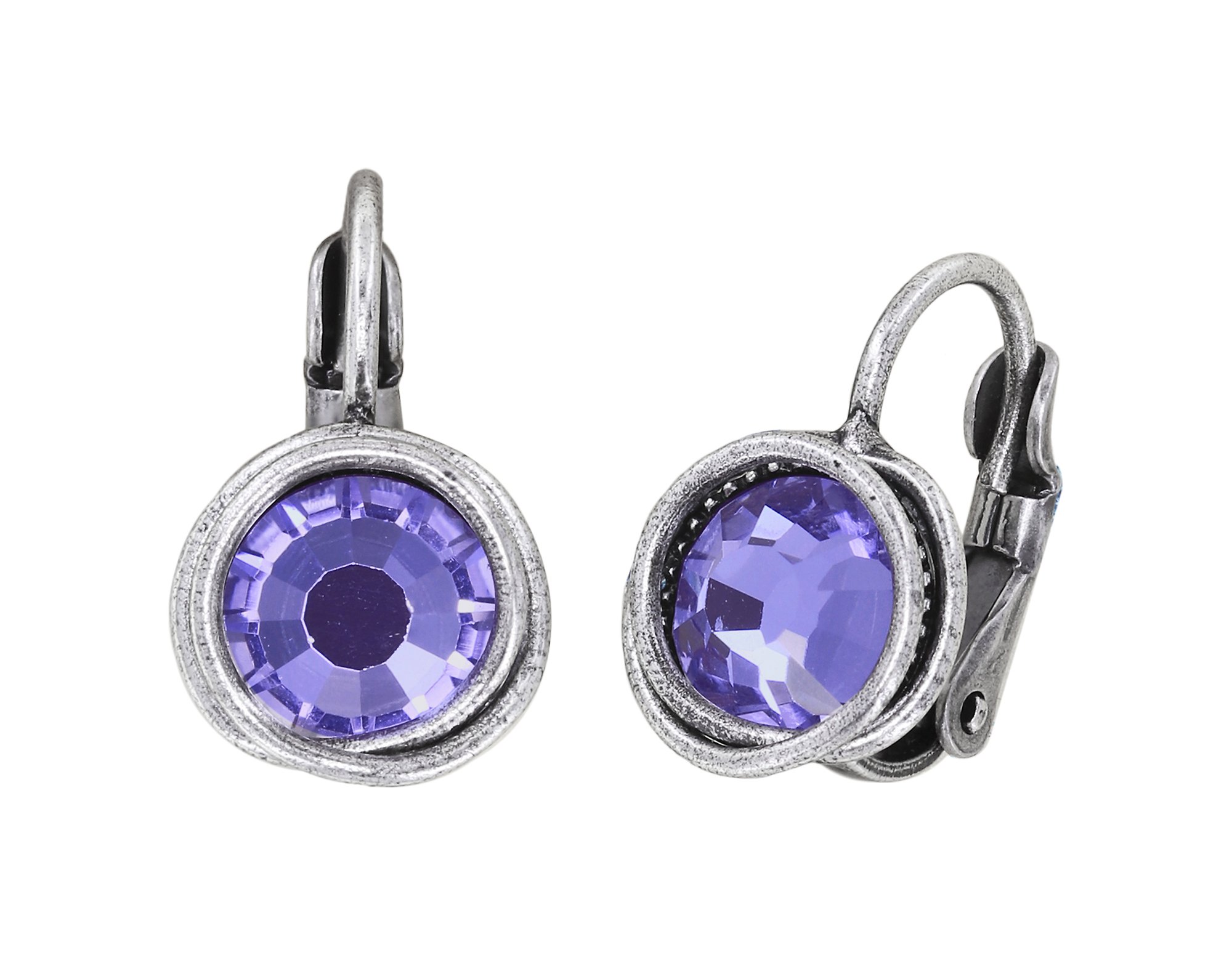 image for Earring Eurowire Sparkle Twist Lila violet SS 34
