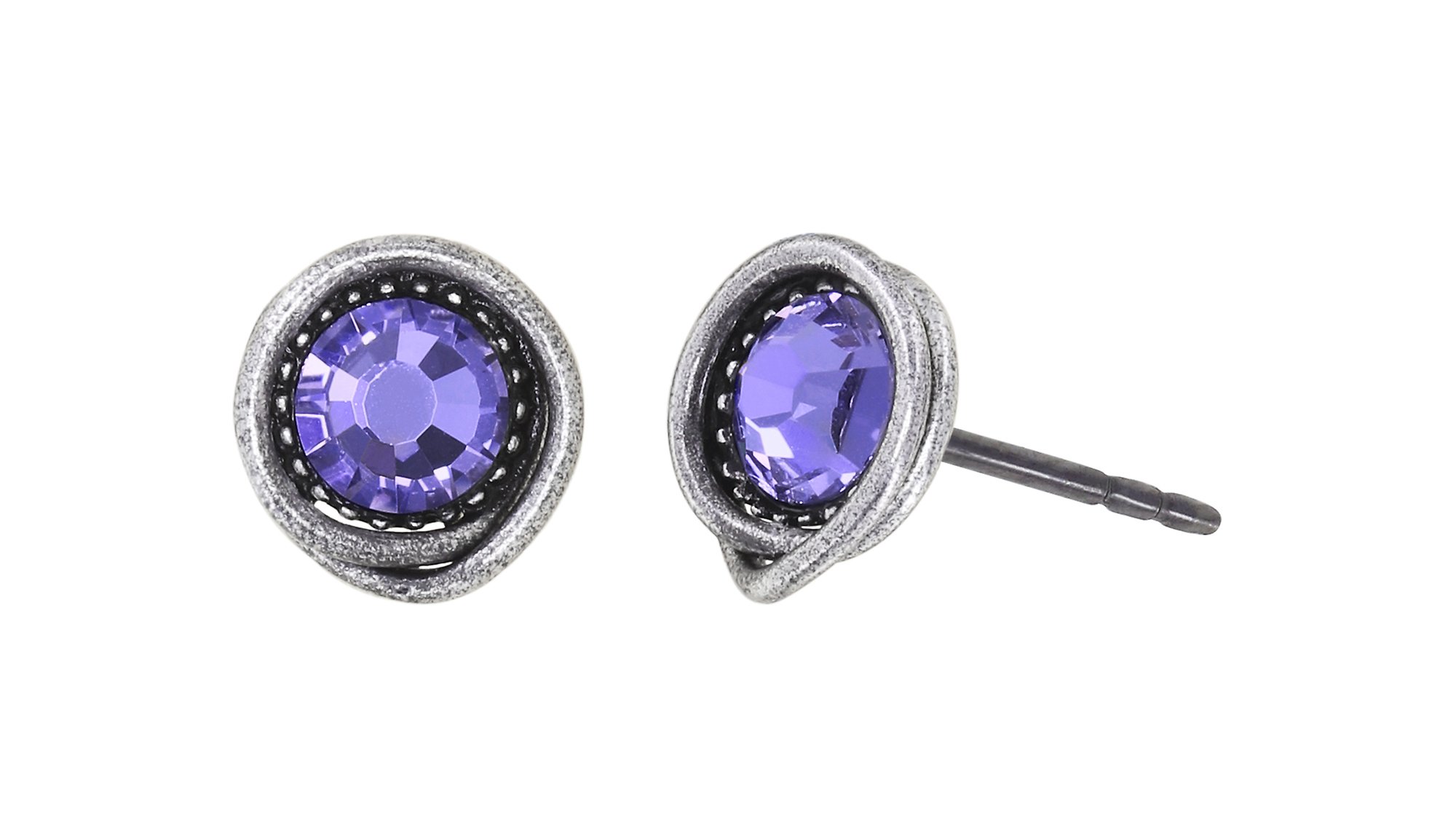 image for Earring stud Sparkle Twist Lila violet SS 20