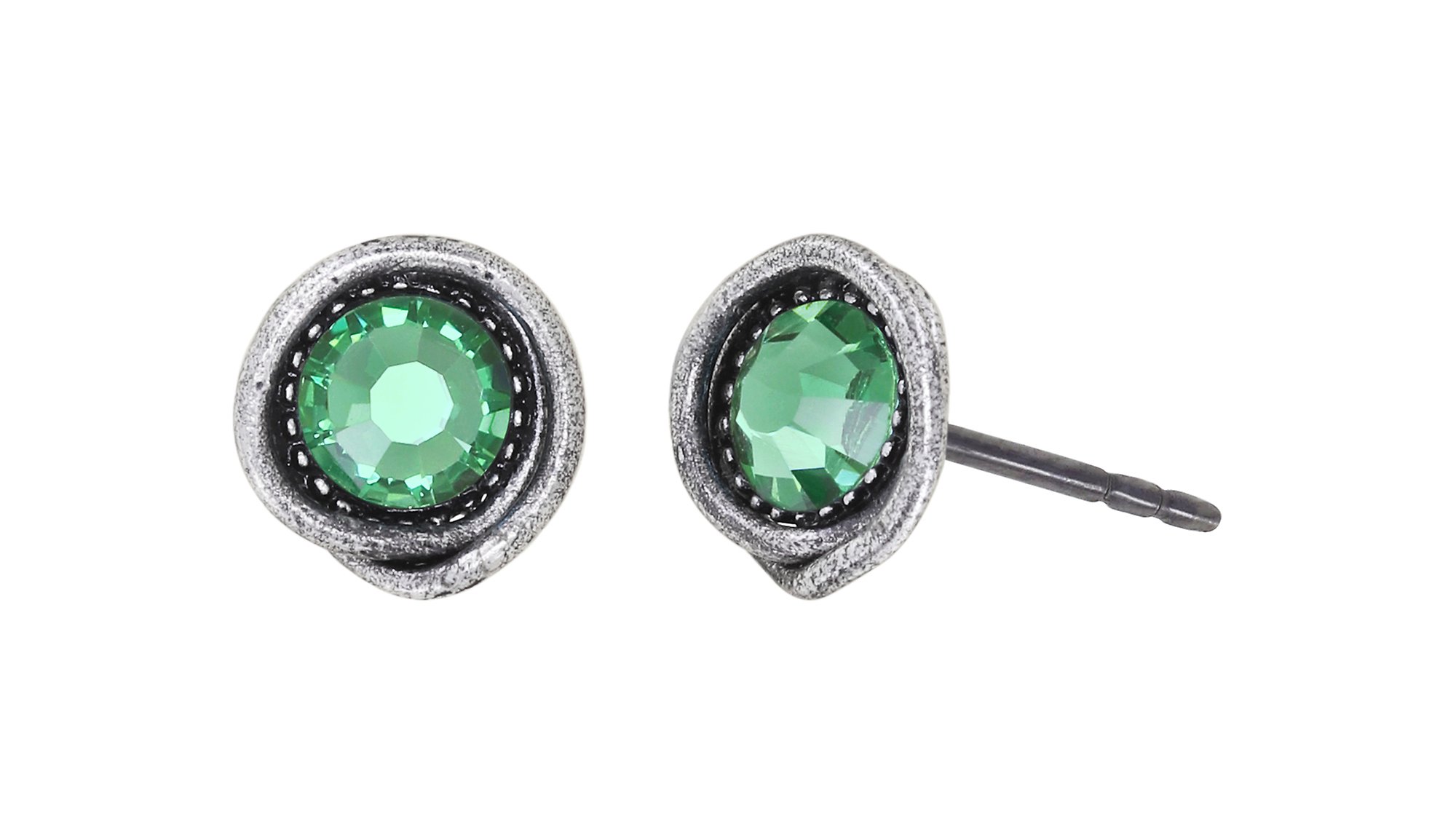 image for Earring Stud Sparkle Twist Green erinite 
