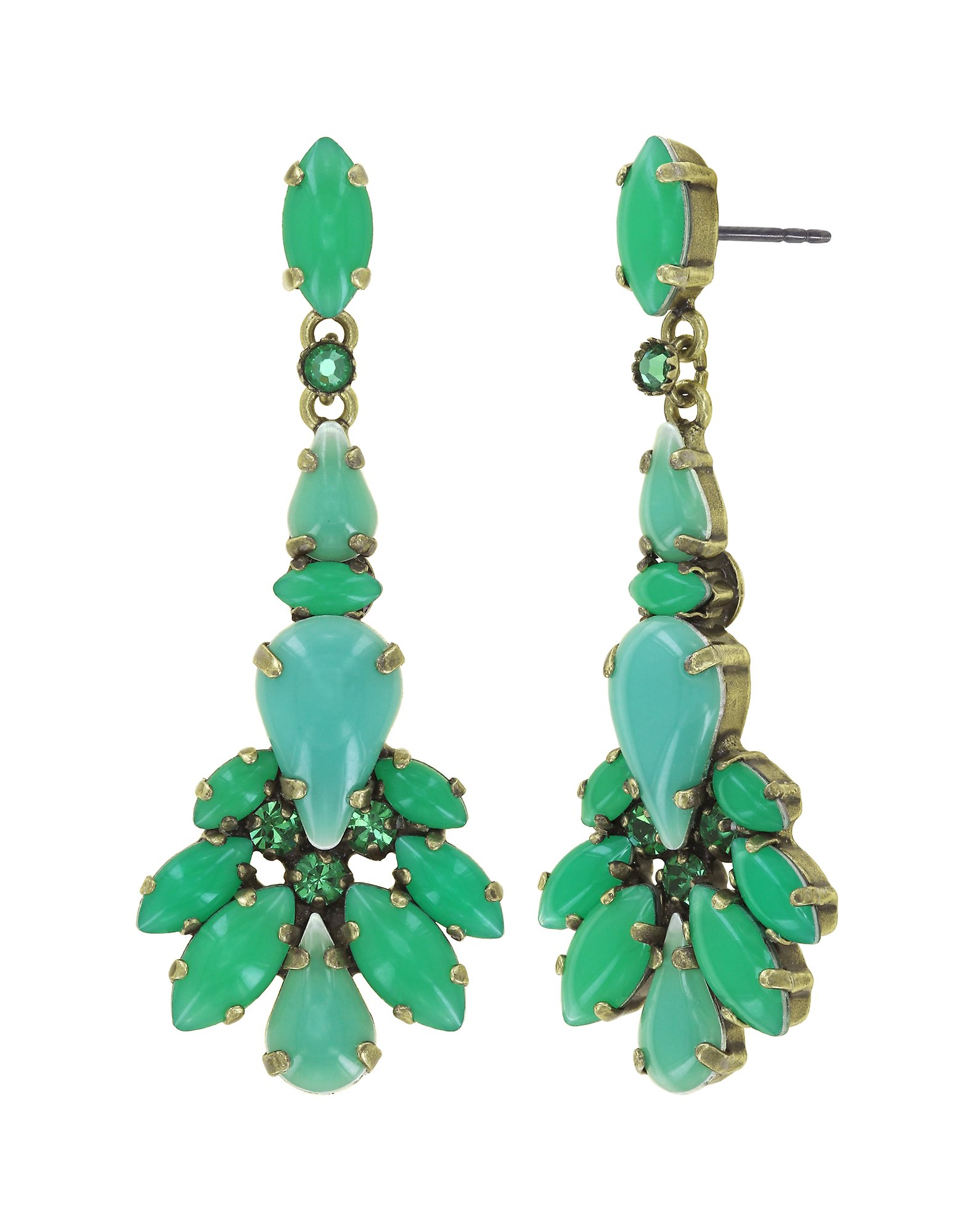 image pour Clou d'oreille pendant Vichy Vert  