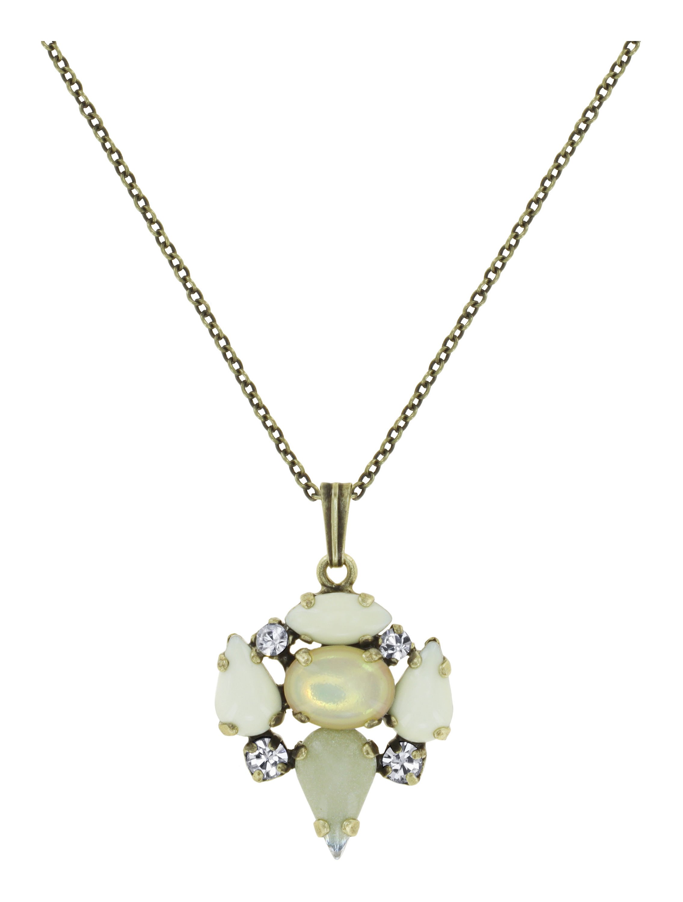 image for Necklace Pendant Vichy White  