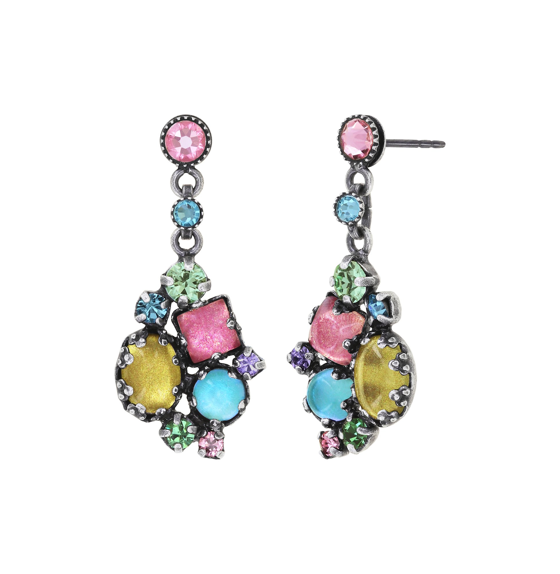 image for Earring stud dangling Jelly Star Pastel Multi  