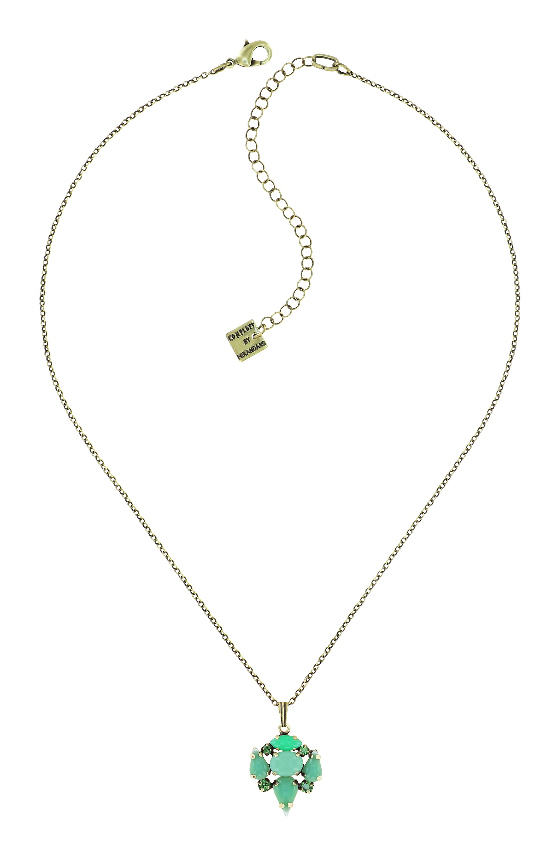 image pour Collier pendant Vichy Vert  