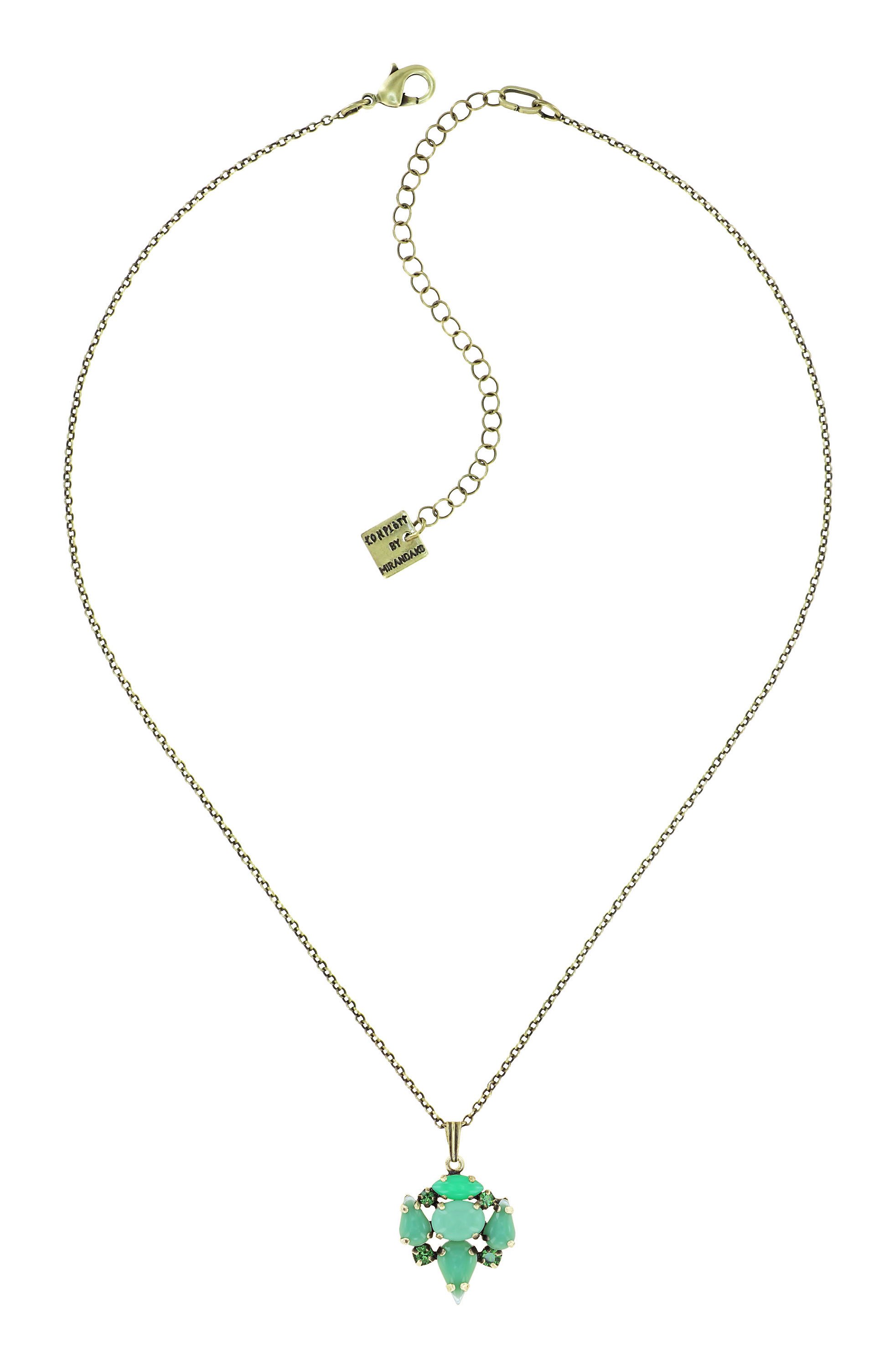 Bild für Halskette mit Anh&auml;nger Vichy Grün  