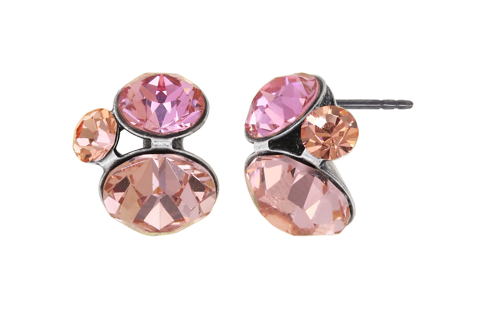 image pour Clou d'oreille Disco Star Beige / Rose  