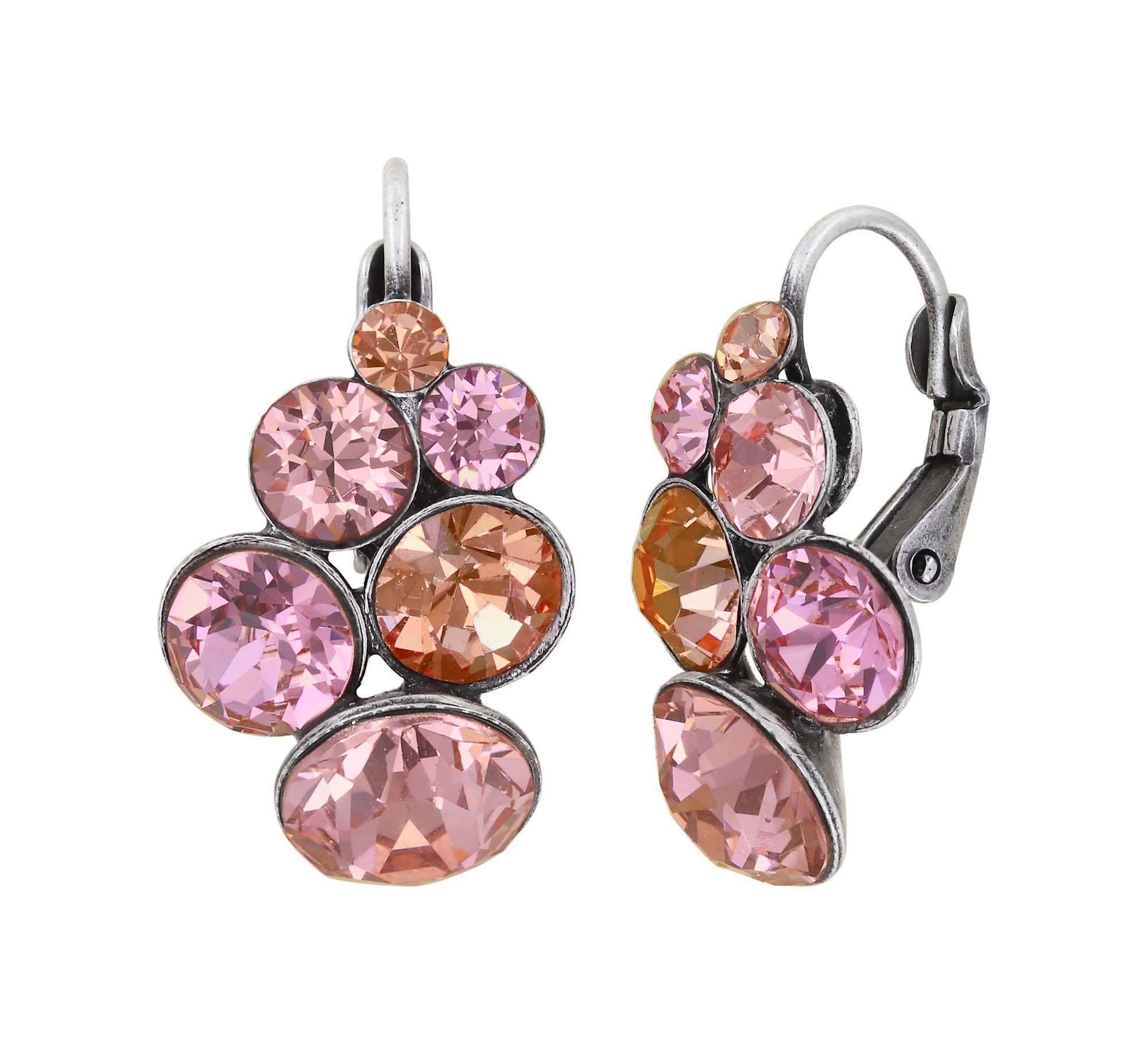 image pour Boucles d'oreilles Eurowire Petit Glamour Beige / Rose  