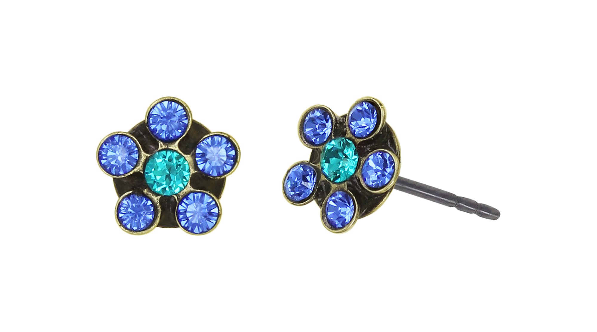 image for Earring Stud Lost Garden Blue / Green  