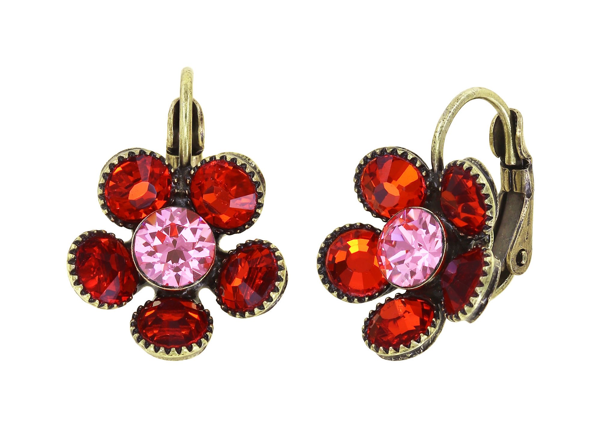 image pour Boucles d'oreilles Eurowire Lost Garden Orange / Rose  