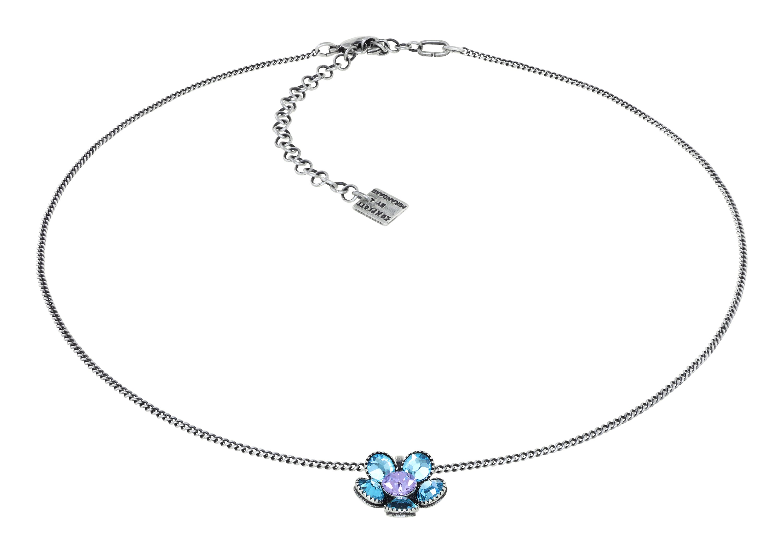 image for Necklace Pendant Lost Garden Blue / Lila  