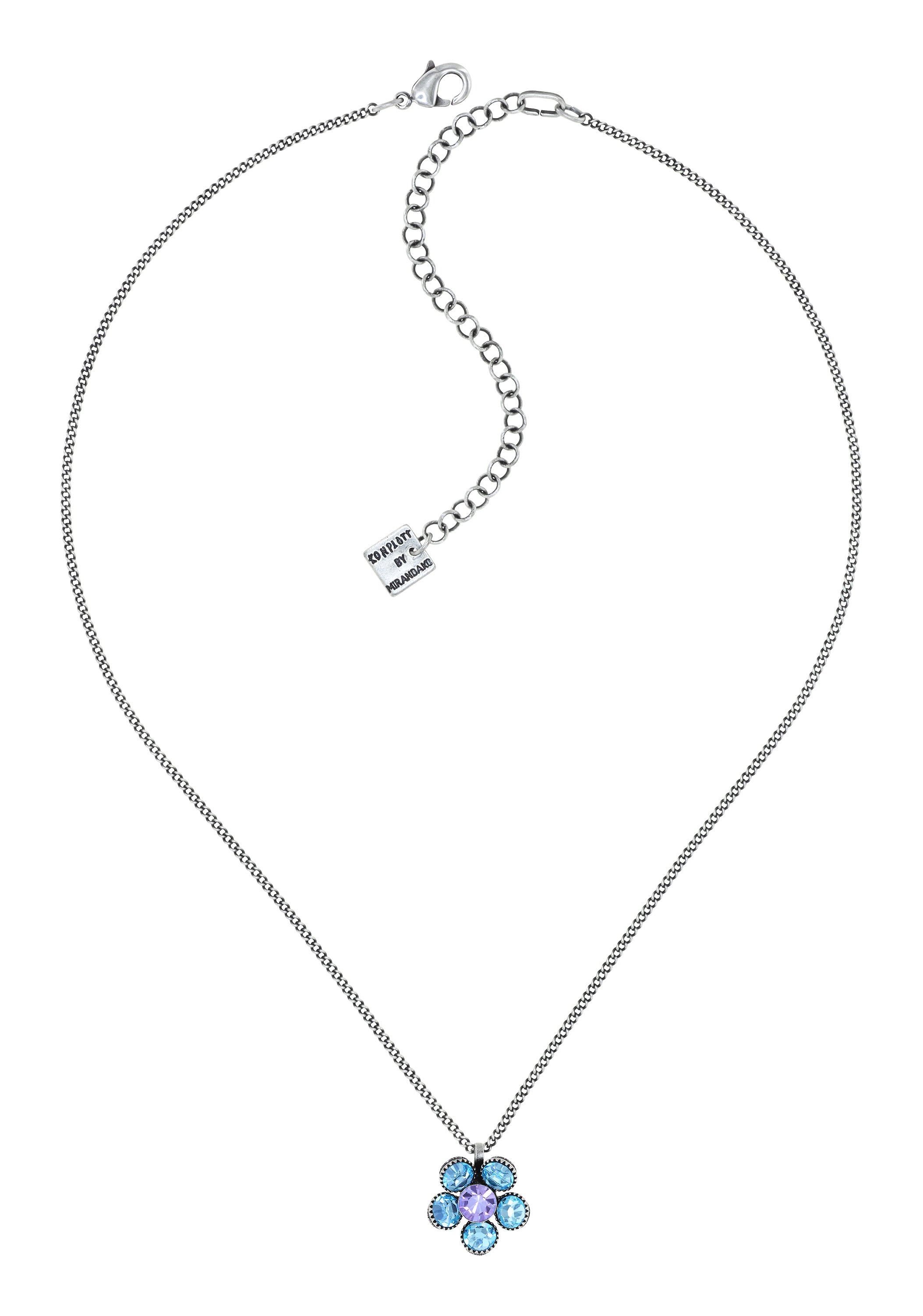 image for Necklace Pendant Lost Garden Blue / Lila  