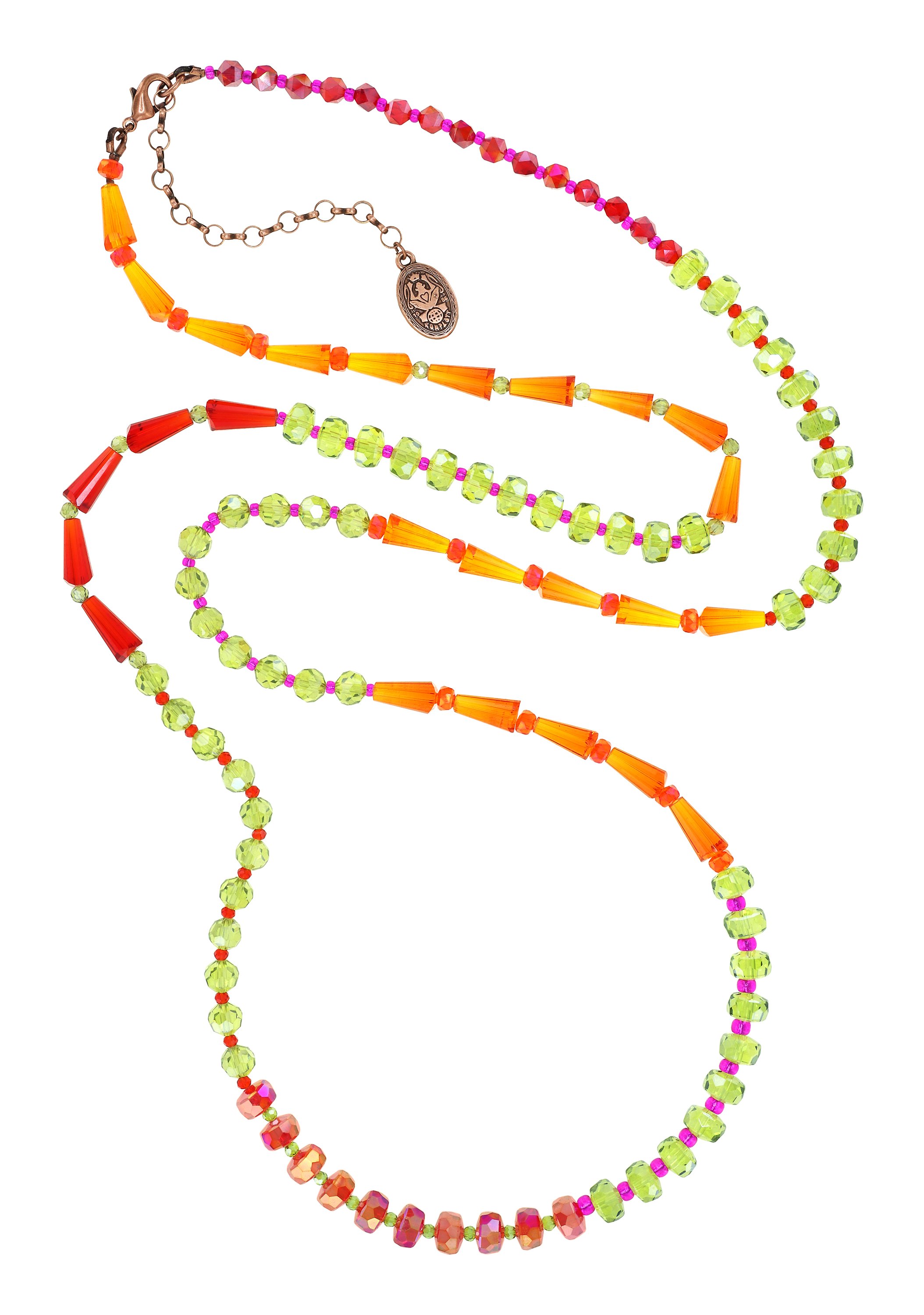 image for Necklace (Long) Bead Snake Jelly Multi  