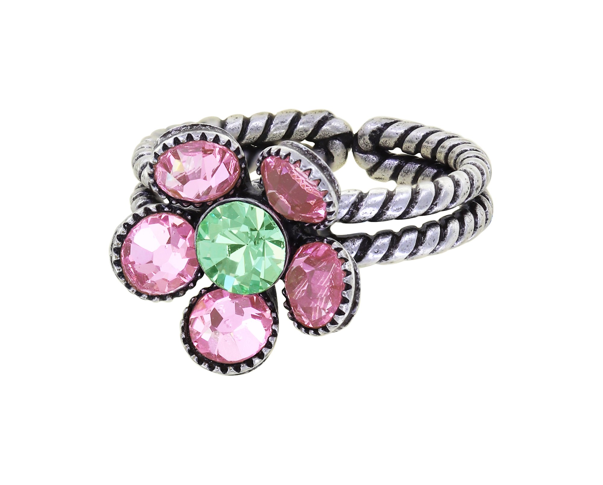 Bild für Ring Lost Garden Rosa / Grün  