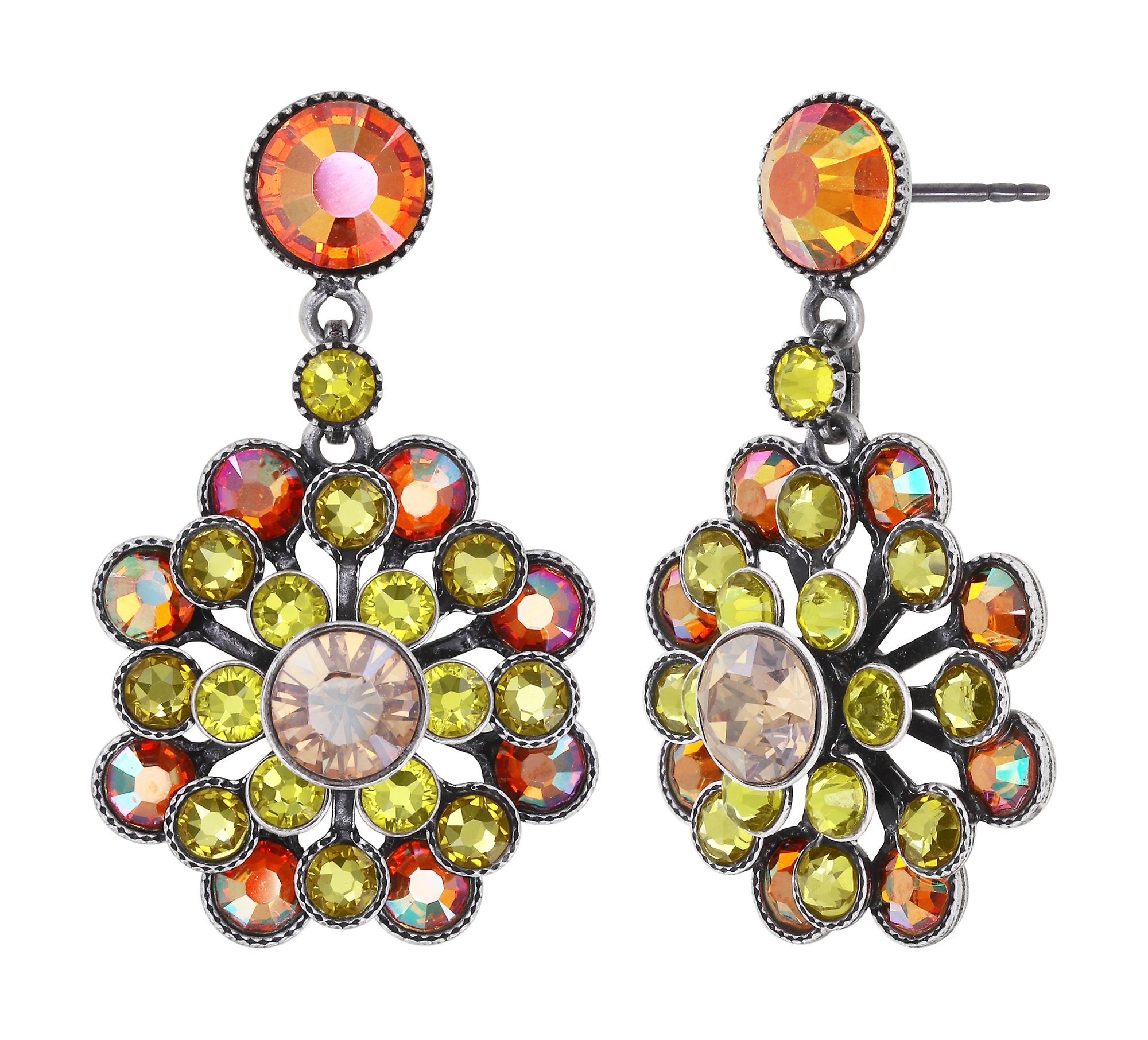 image pour Clou d'oreille pendant Lost Garden Marron  