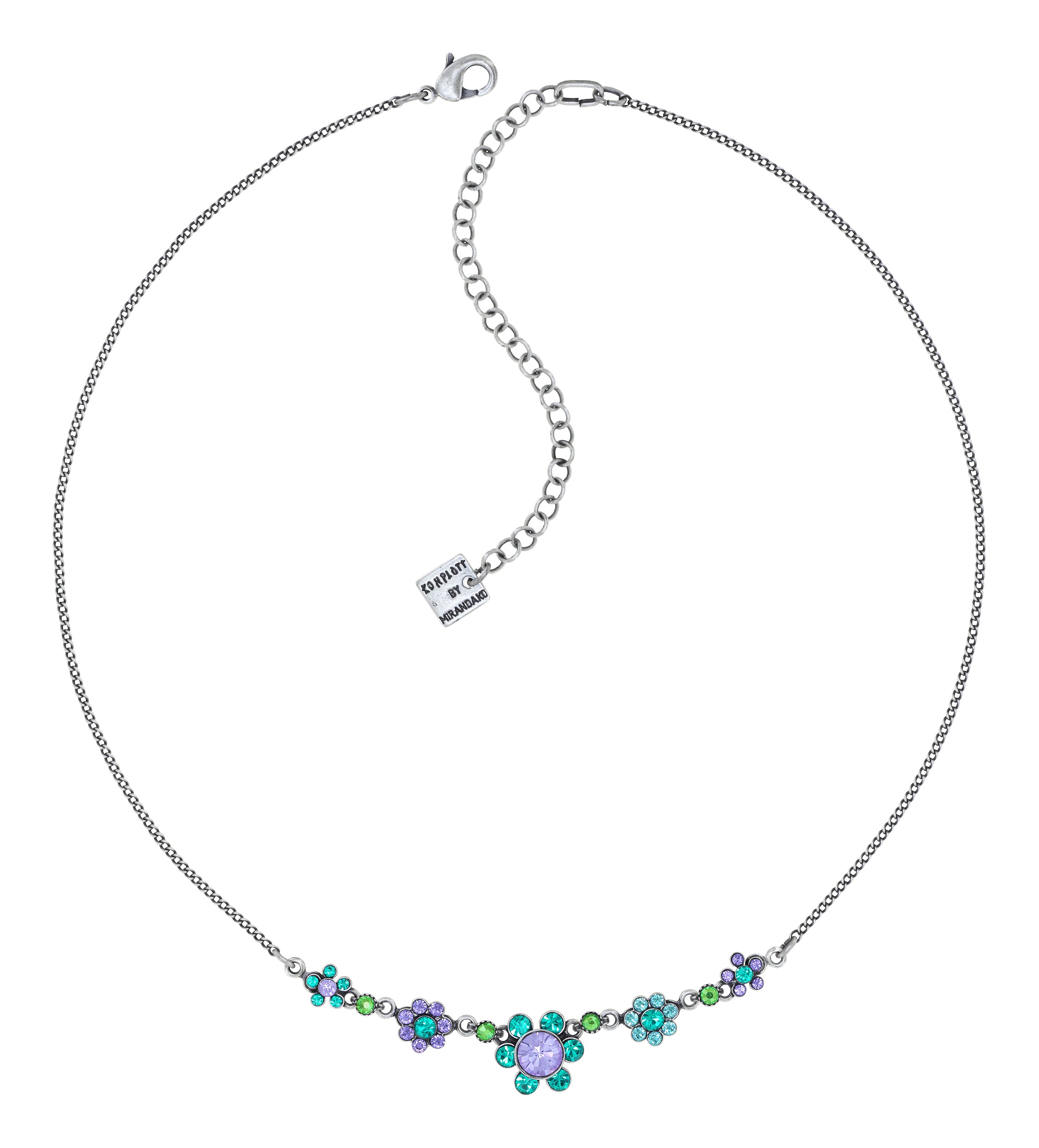 image for Necklace Lost Garden Green / Lila  