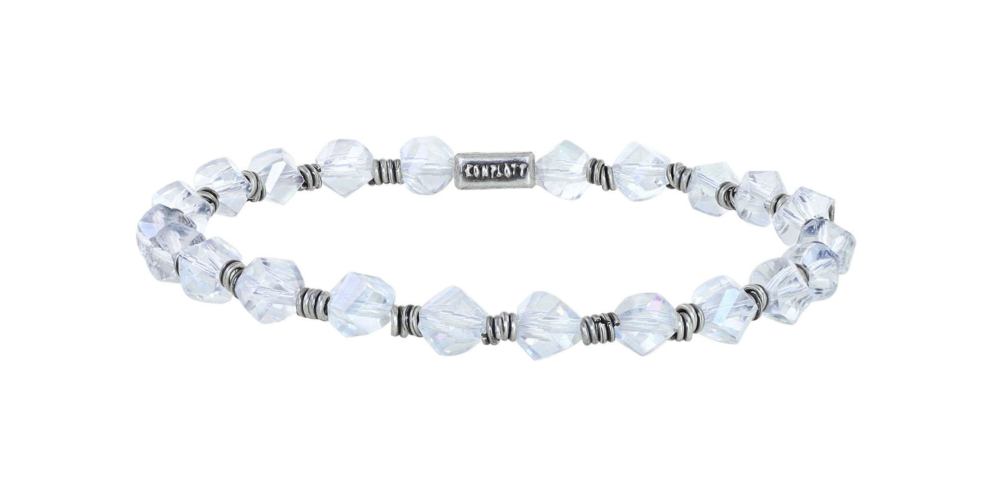 image pour Bracelet élastique Petit Glamour d´Afrique Blanc  