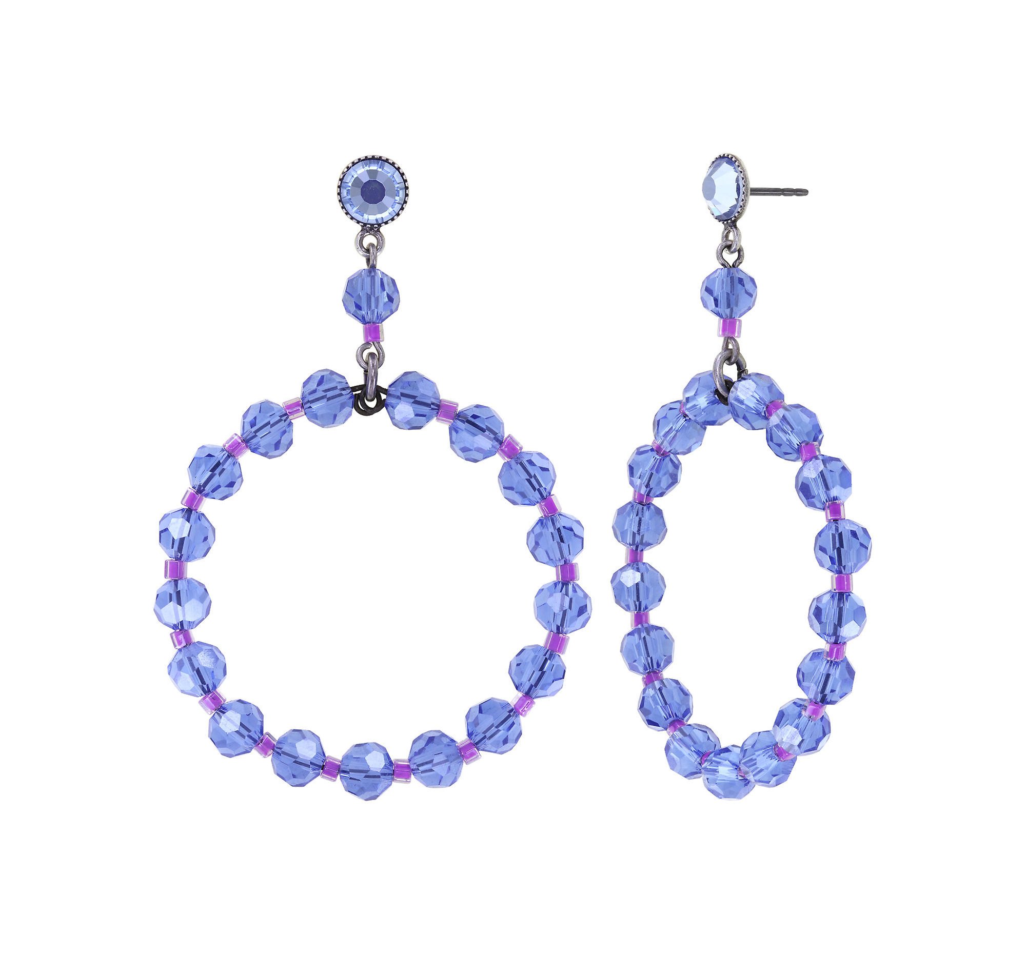 image pour Clou d'oreille pendant Bead Snake Jelly Bleu  