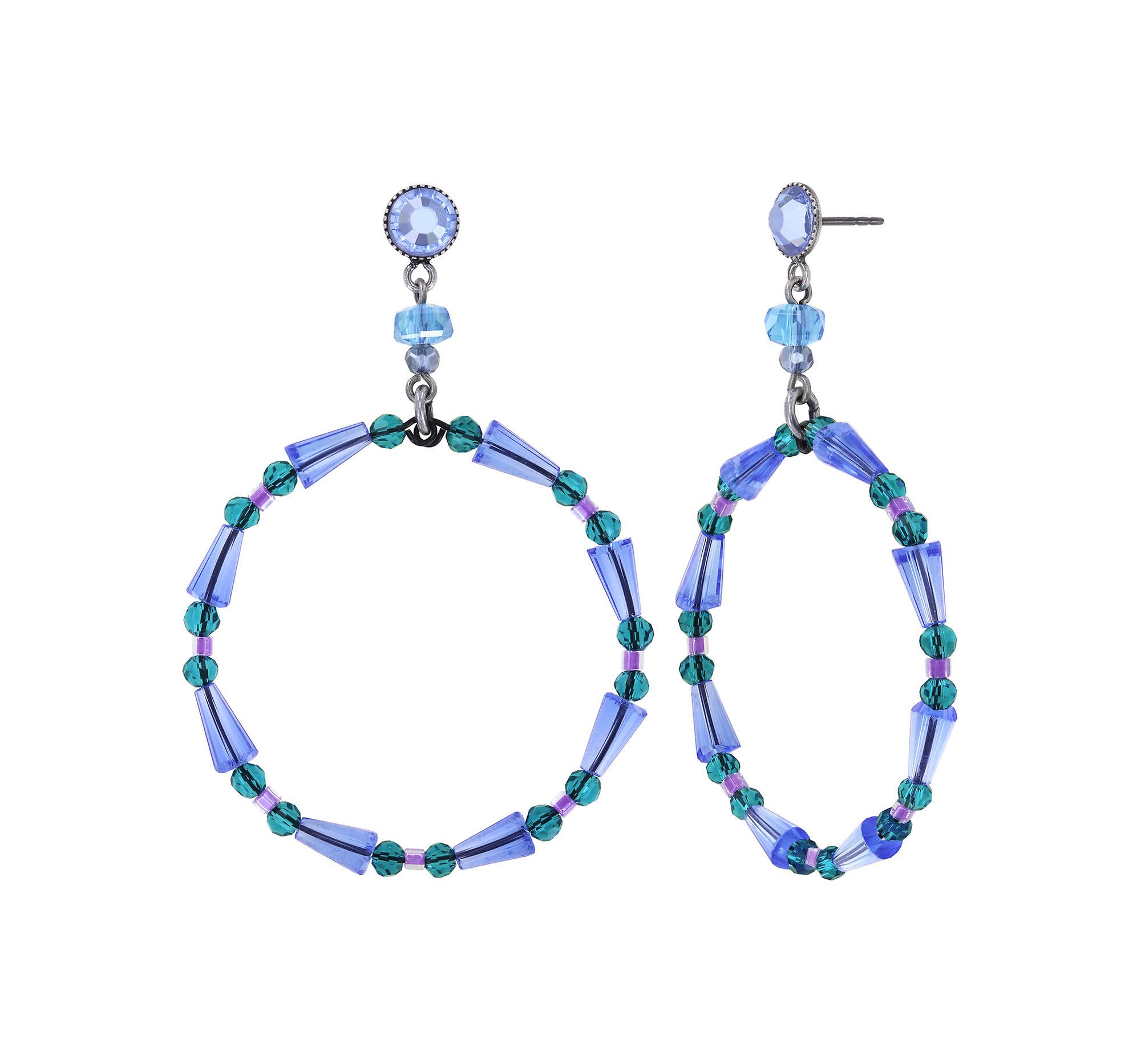 image pour Clou d'oreille pendant Bead Snake Jelly Bleu  