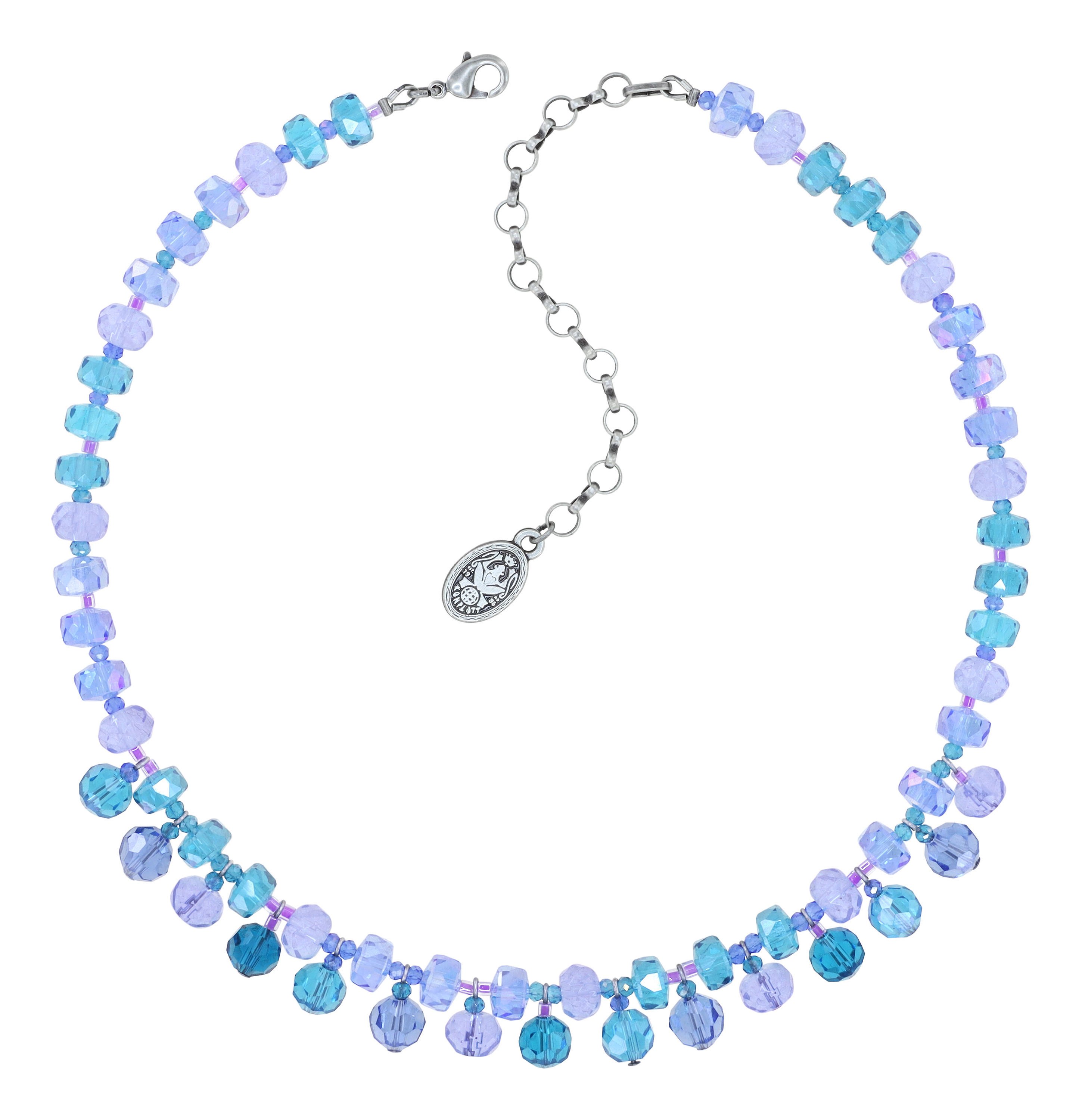 image for Necklace Bead Snake Jelly Blue  