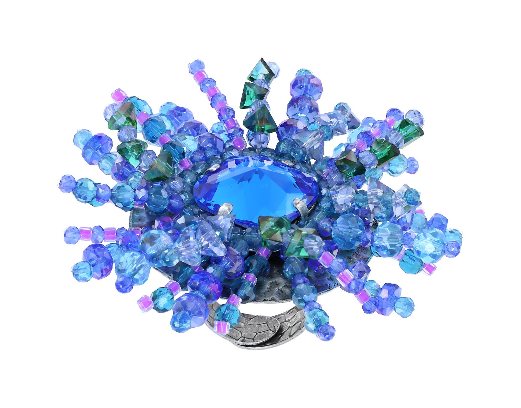 Bild für Ring Bead Snake Jelly Blau  