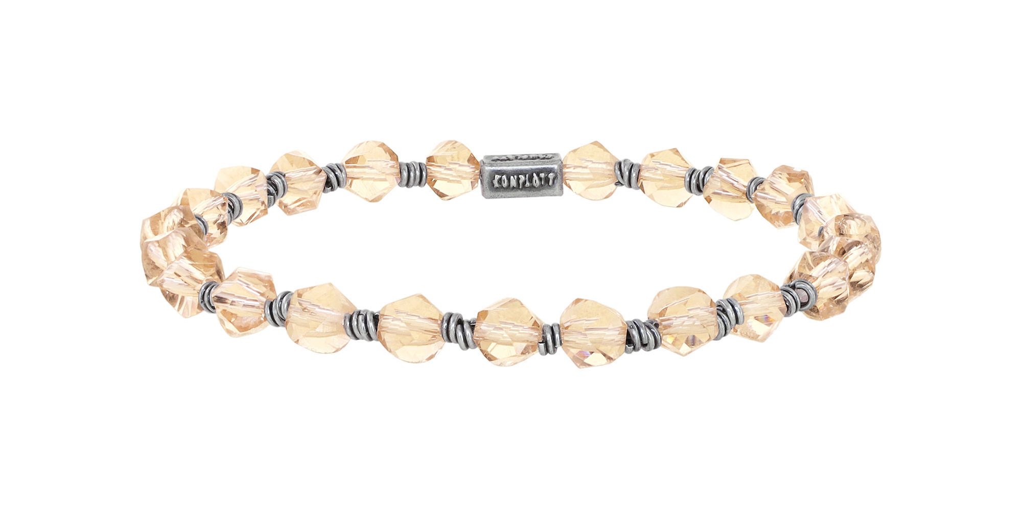 image pour Bracelet élastique Petit Glamour d´Afrique Beige  