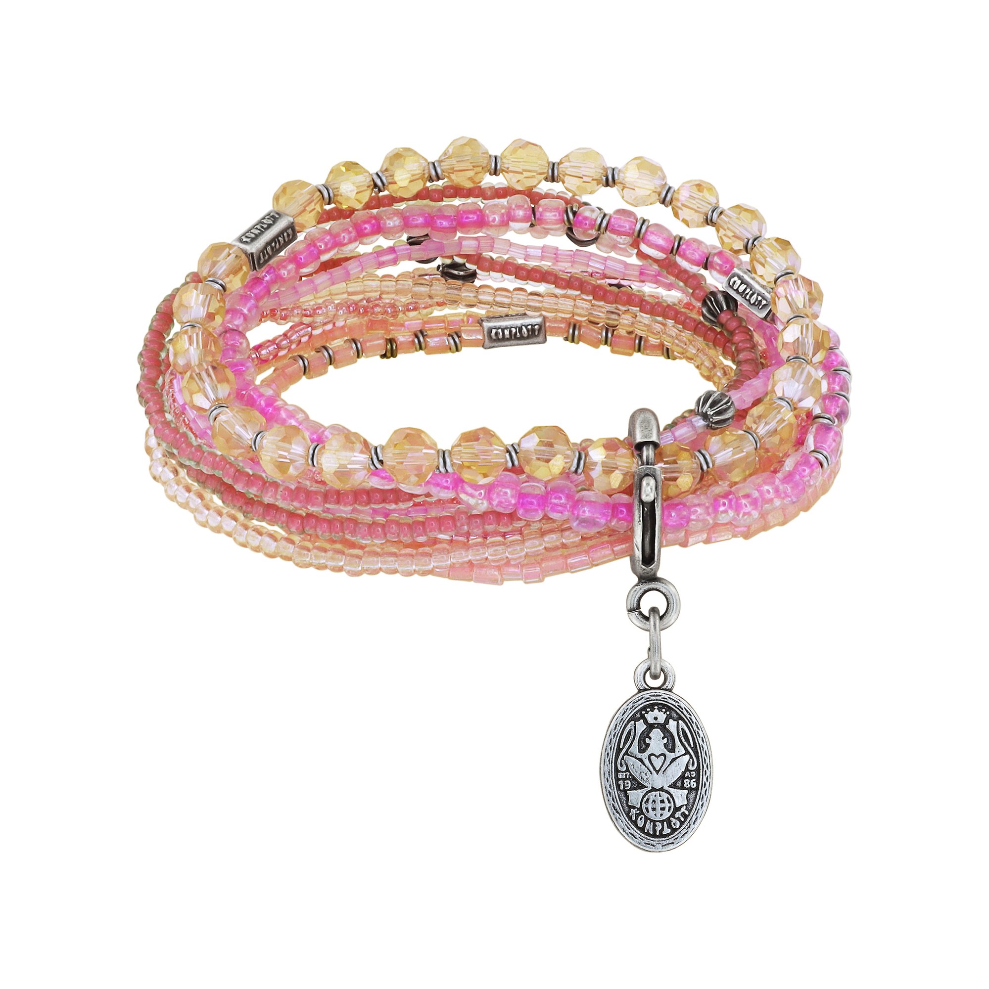image pour Bracelet élastique Petit Glamour d´Afrique Rose  