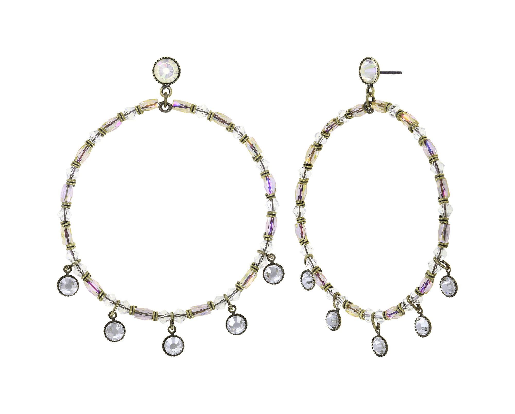 Bild für Ohrstecker baumelnd Petit Glamour d´Afrique Weiß crystal argent flare 