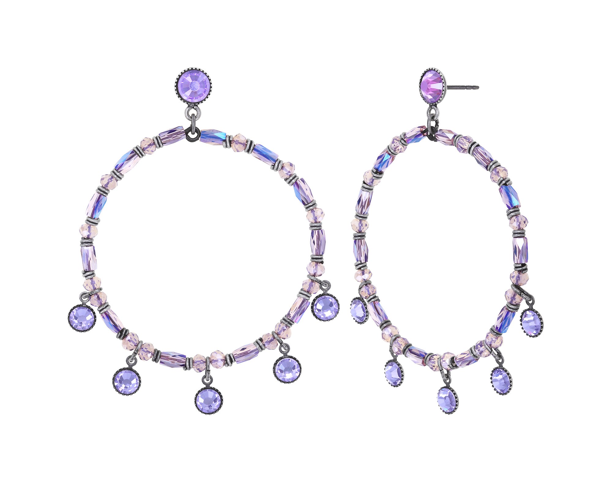 image pour Clou d'oreille pendant Petit Glamour d´Afrique Lila violet 