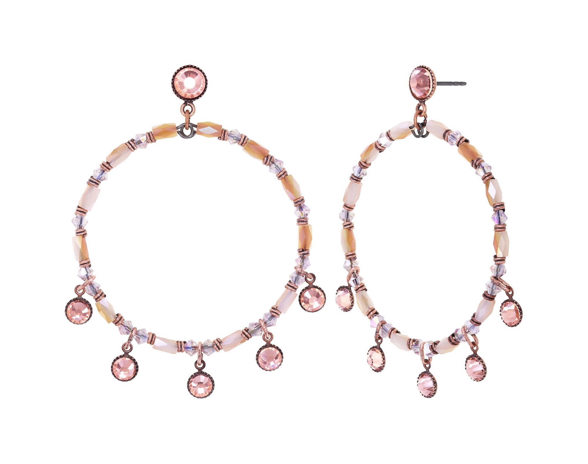 image pour Clou d'oreille pendant Petit Glamour d´Afrique Marron champagne 