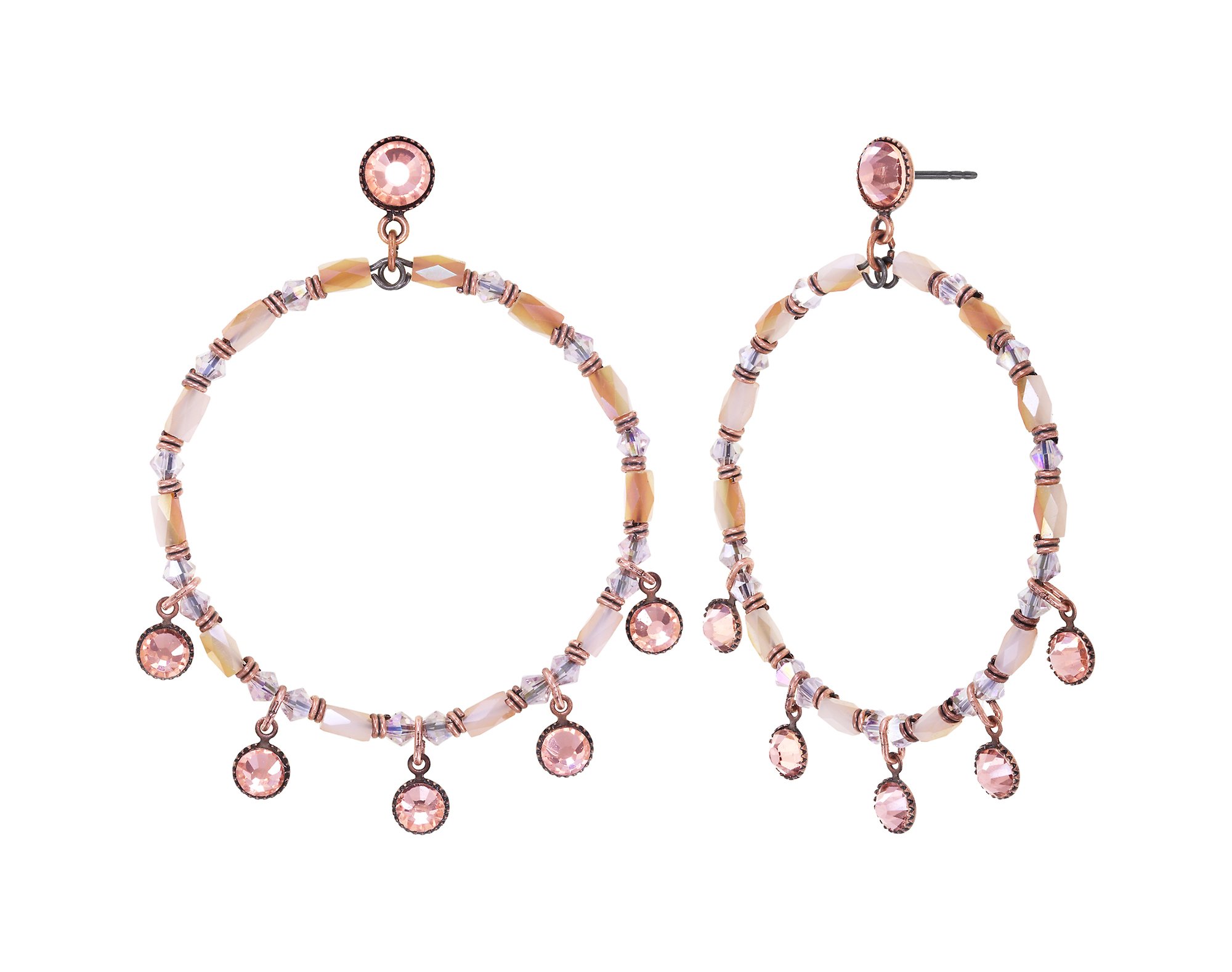 Bild für Ohrstecker baumelnd Petit Glamour d´Afrique Braun champagne 