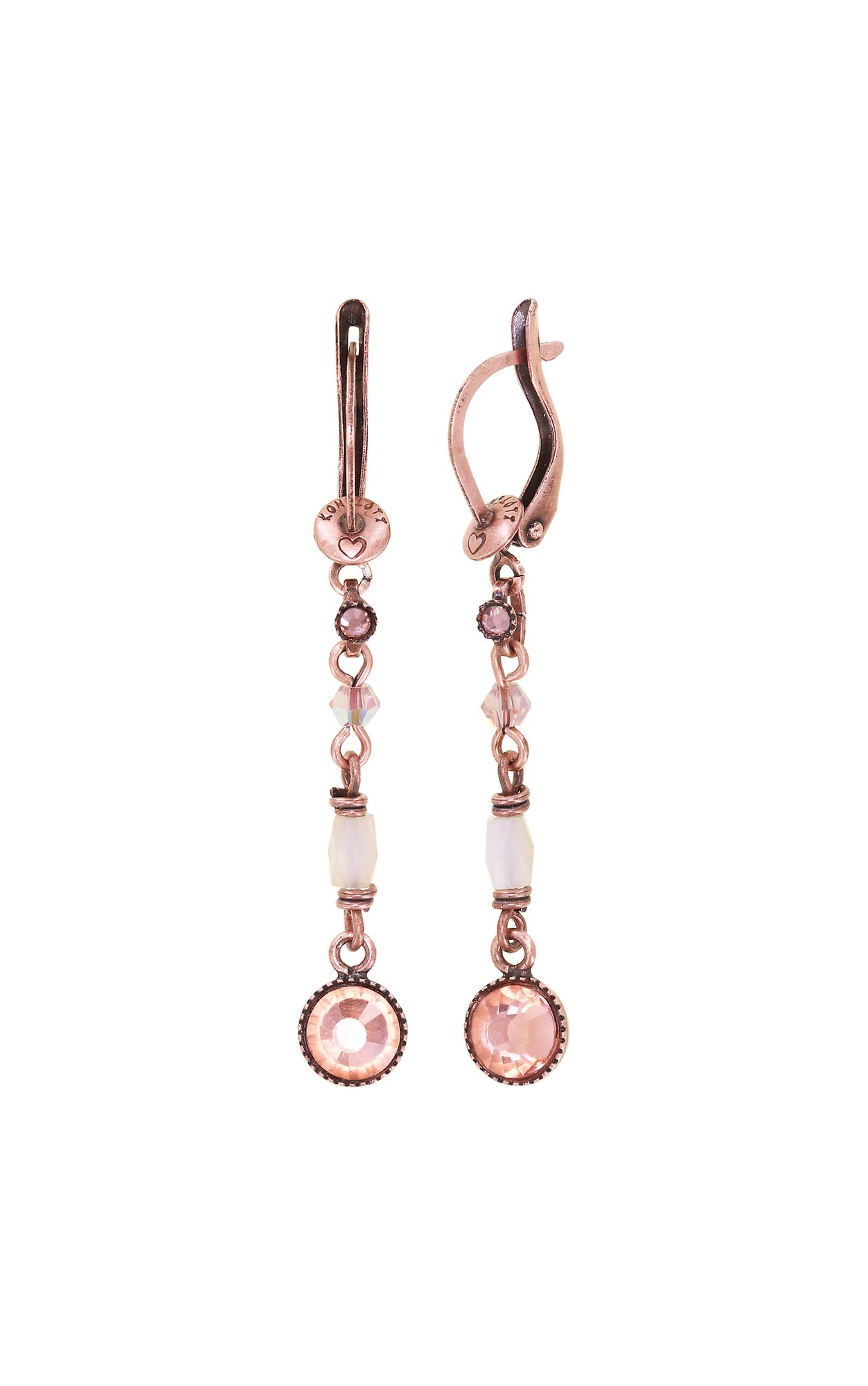 image pour Boucles d'oreilles pendantes Petit Glamour d´Afrique Marron champagne 