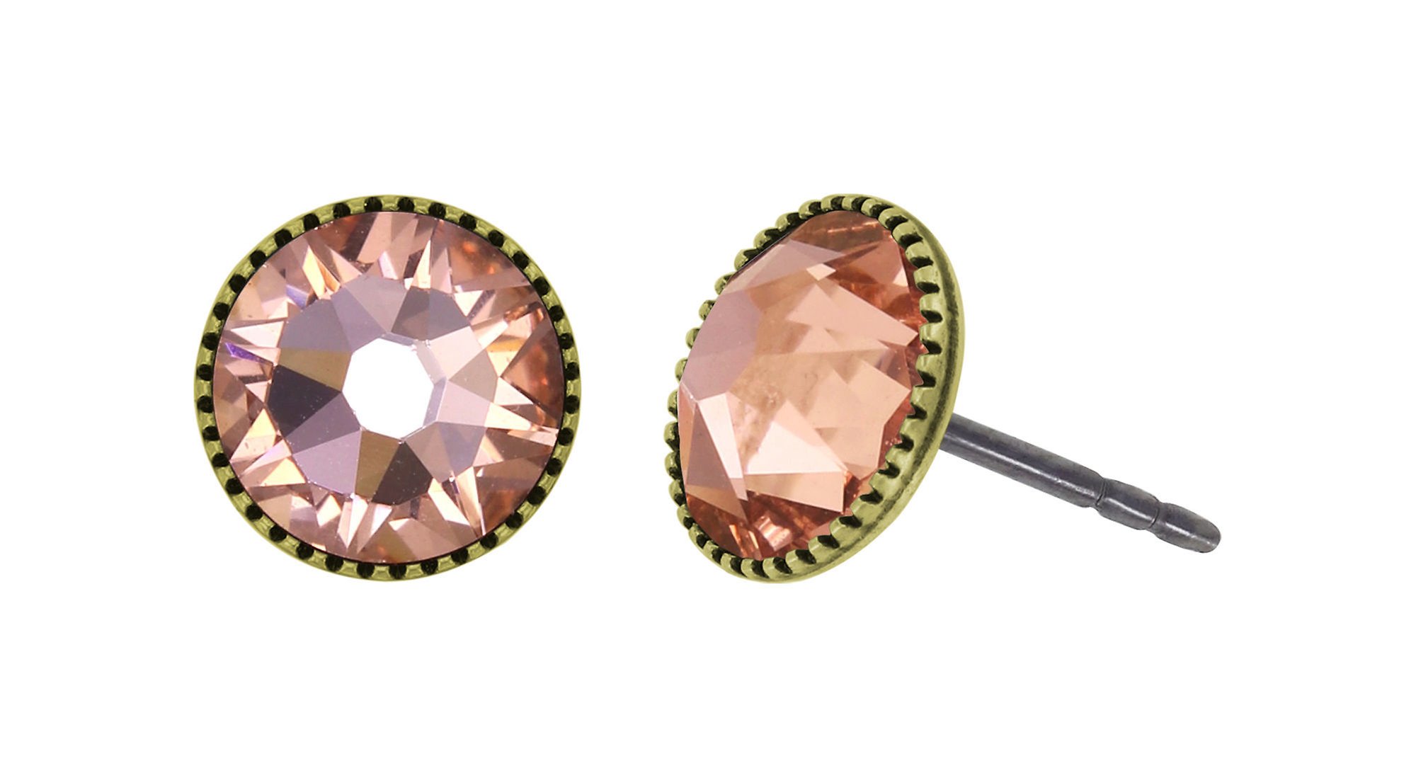 для изображений серьги гвоздики Black Jack Beige light peach SS 34