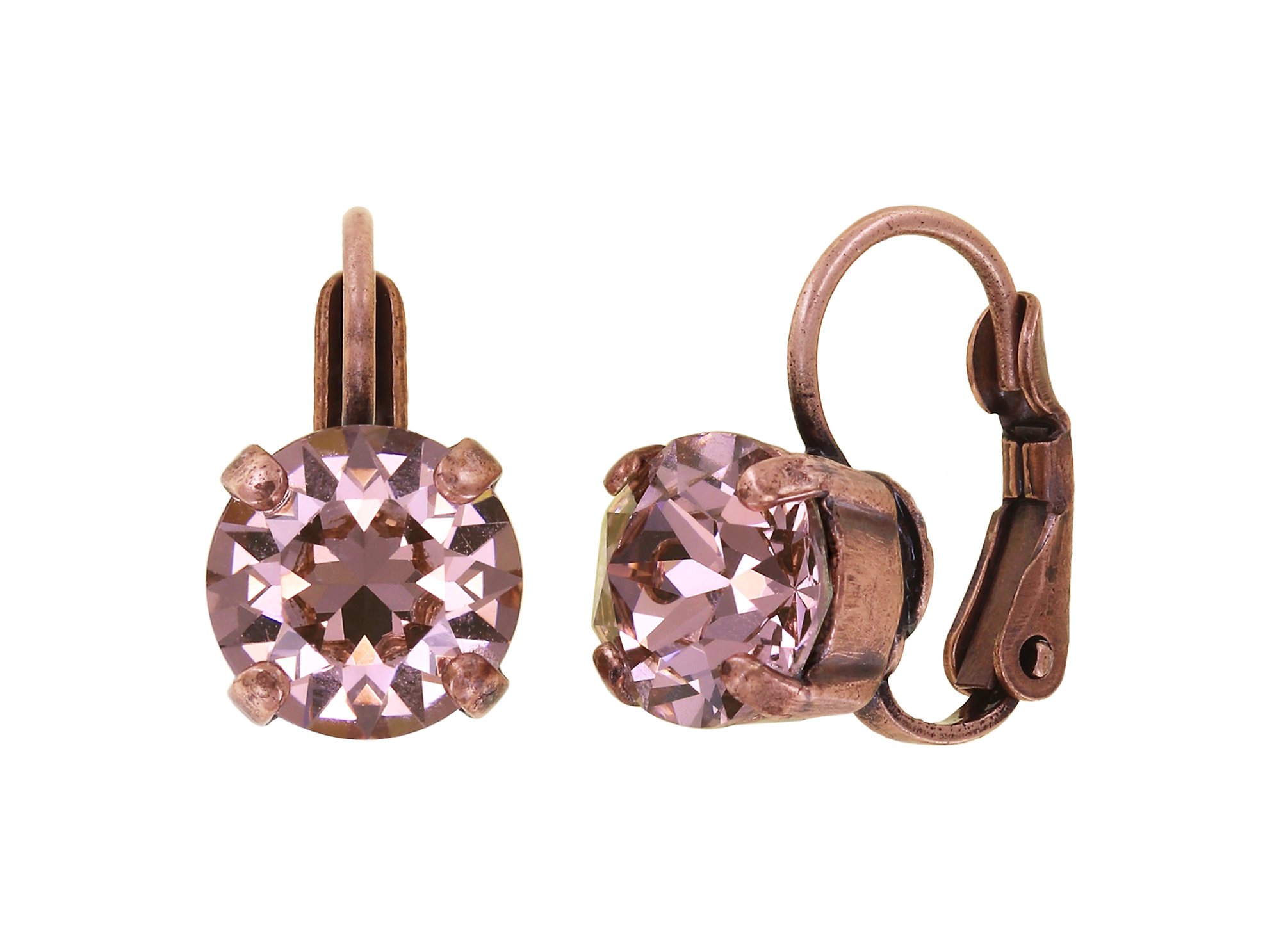 image for Earring eurowire Black Jack Pink vintage rose SS 39