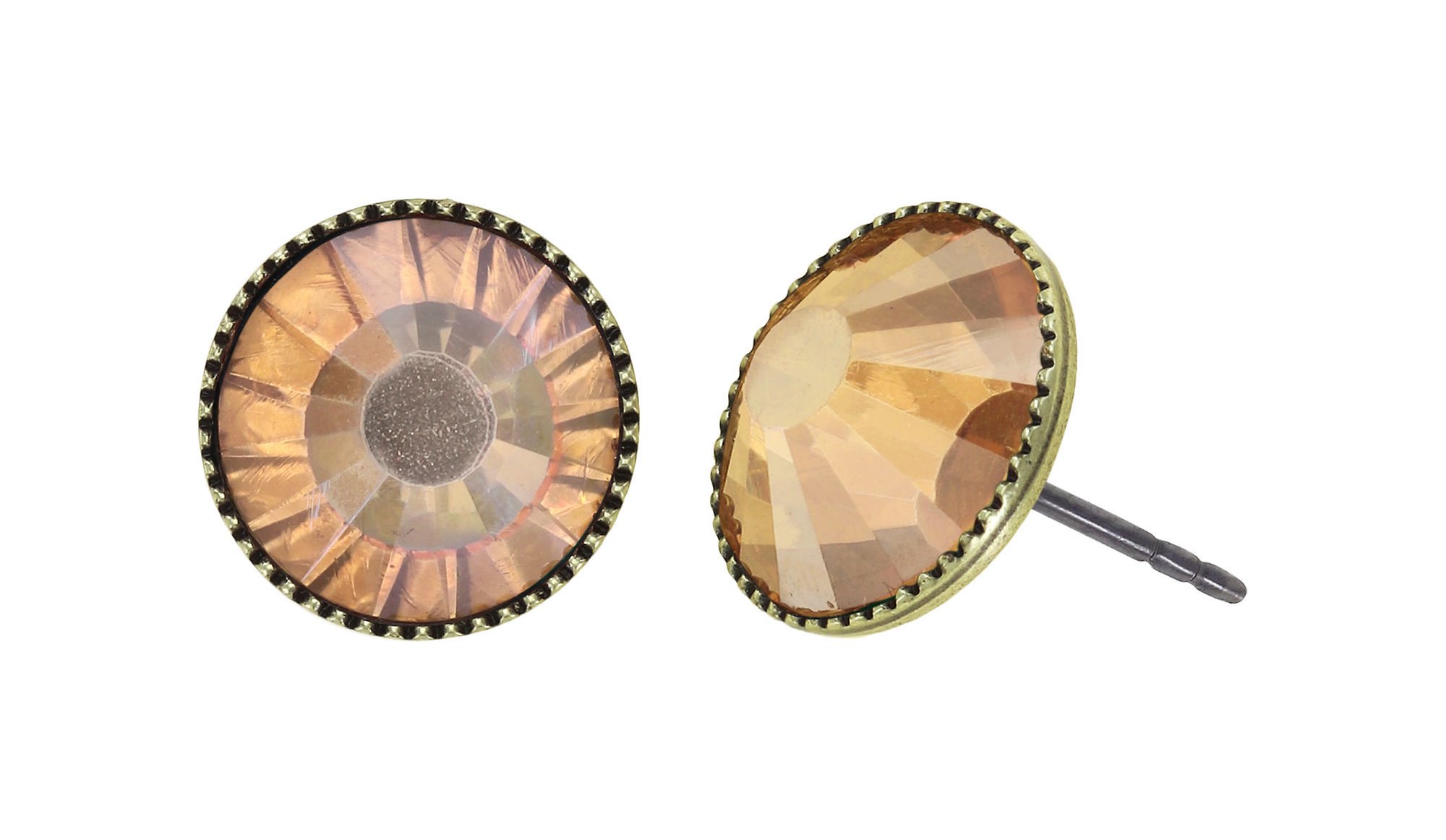 Bild für Ohrstecker flach Black Jack Beige  